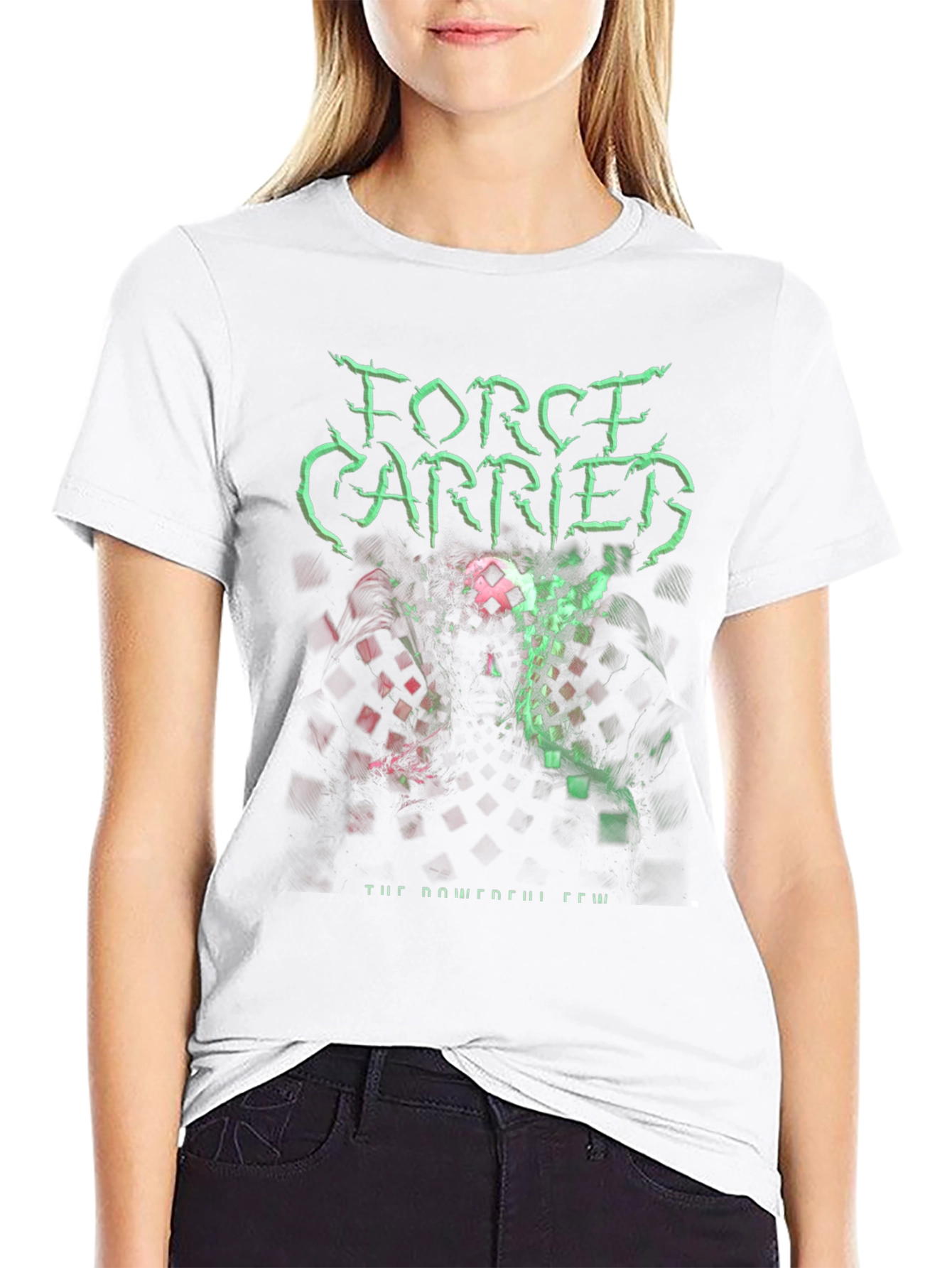 Black Force Carried Graphic Print Black T-Shirt view 9