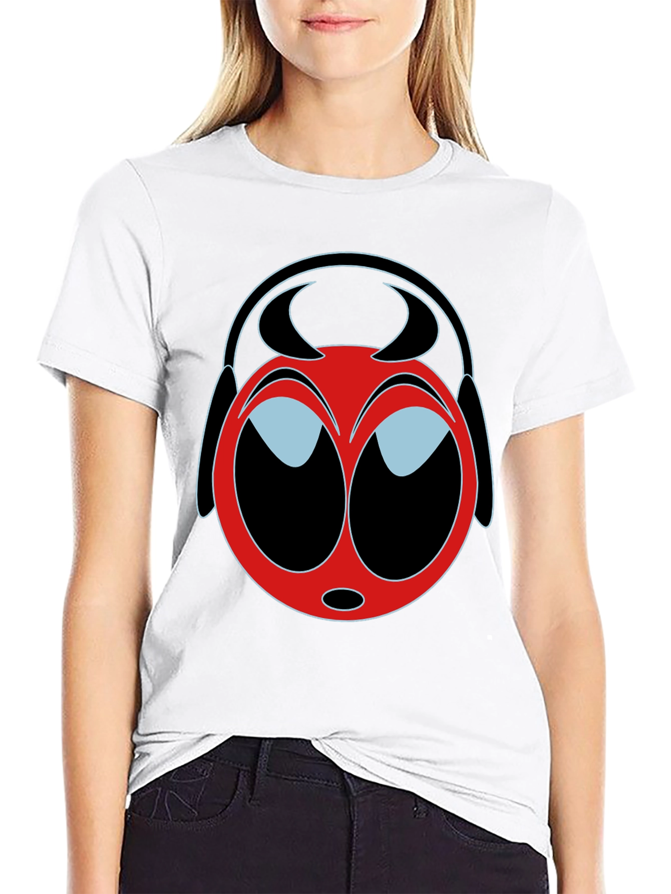 Black Cartoon Devil T-Shirt - Quirky Graphic Tee view 9