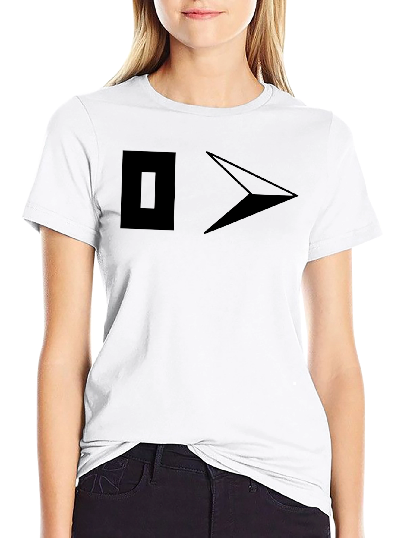 Black Modern Graphic Black T-Shirt view 9