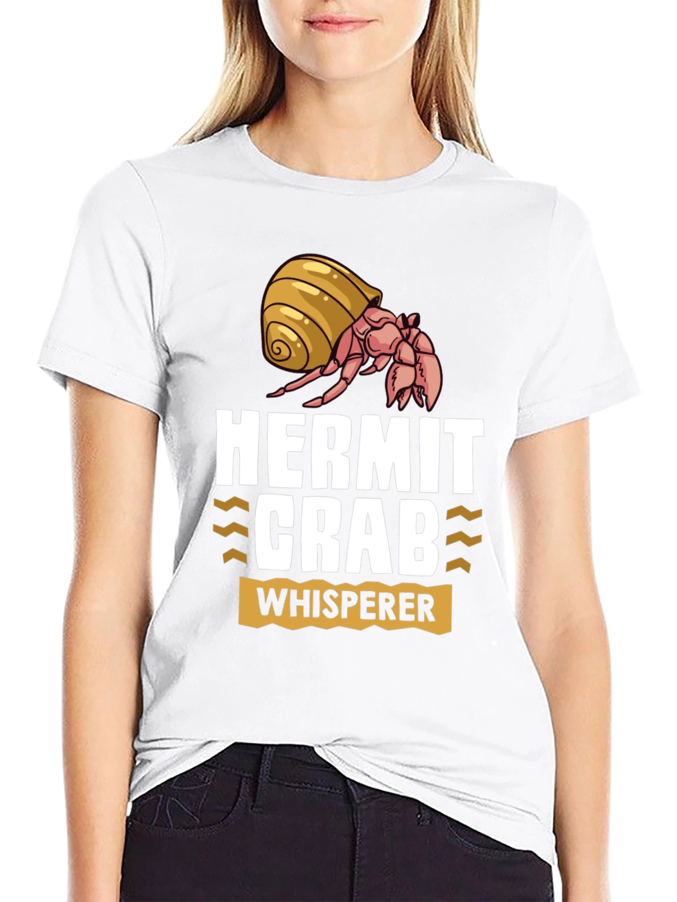 Black Hermit Crab Whisperer Graphic T-Shirt view 9