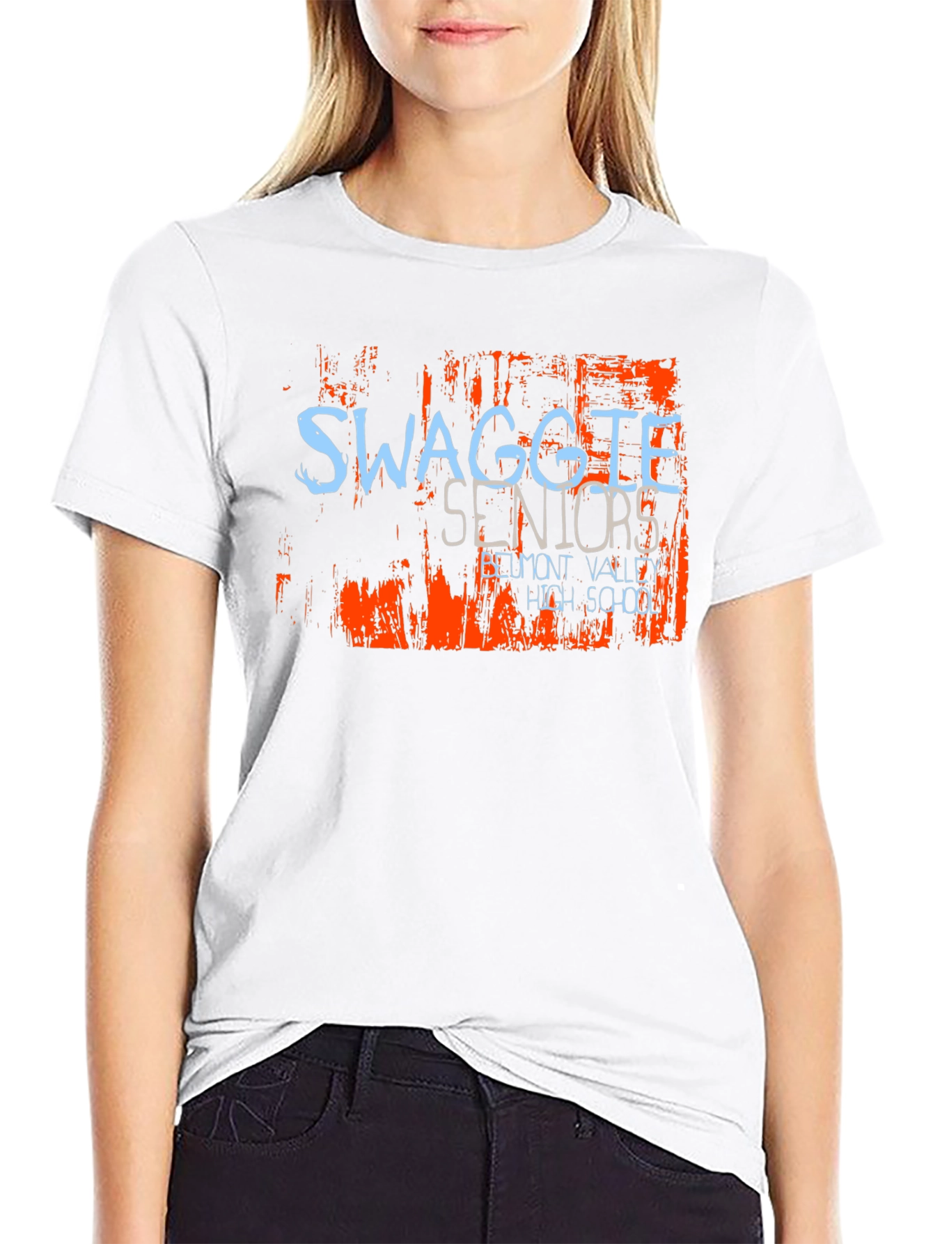Black Swaggle Seniors High School Black T-Shirt view 9