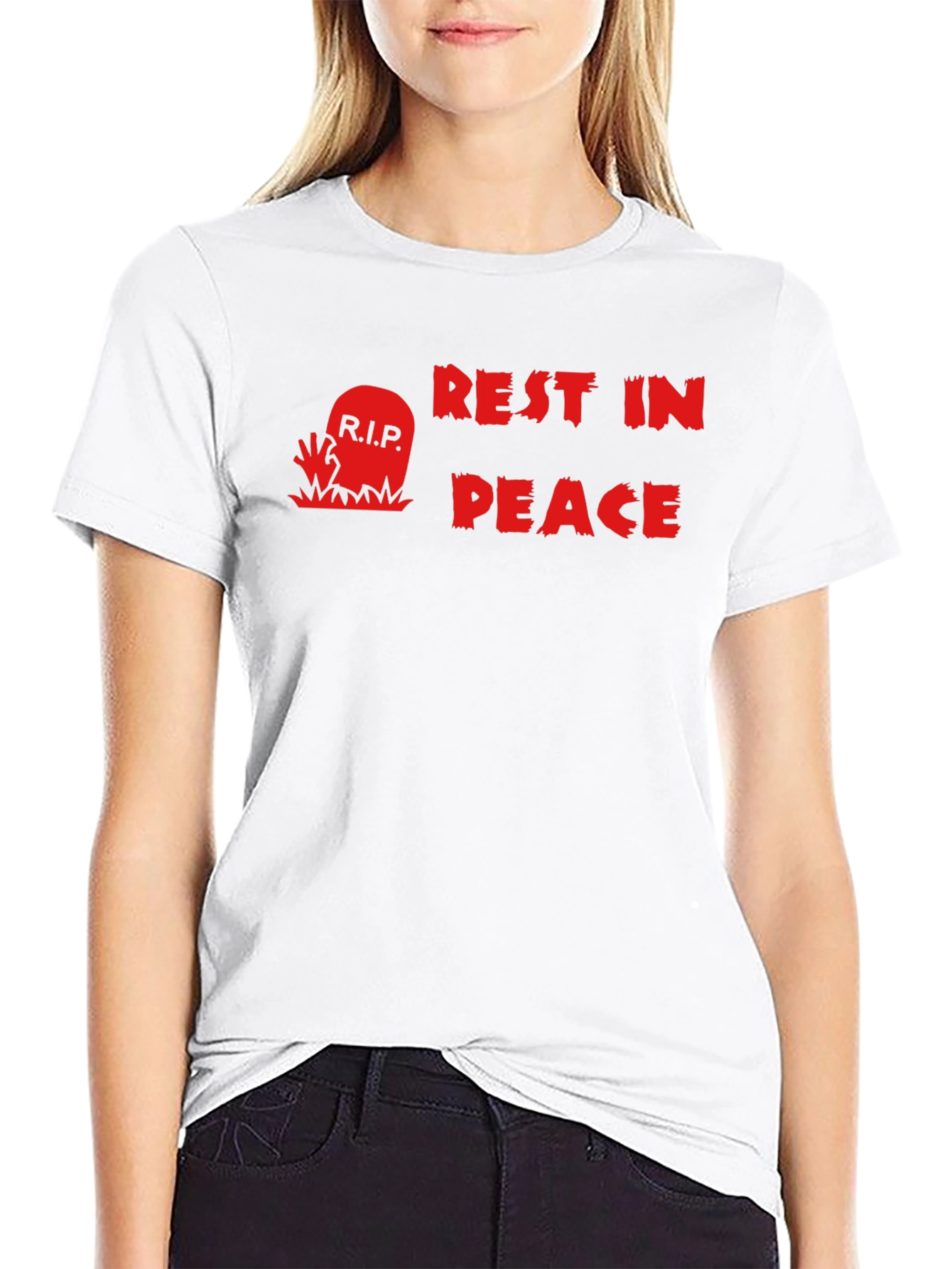 Black Rest In Peace Graphic Tee - Black T-Shirt view 9