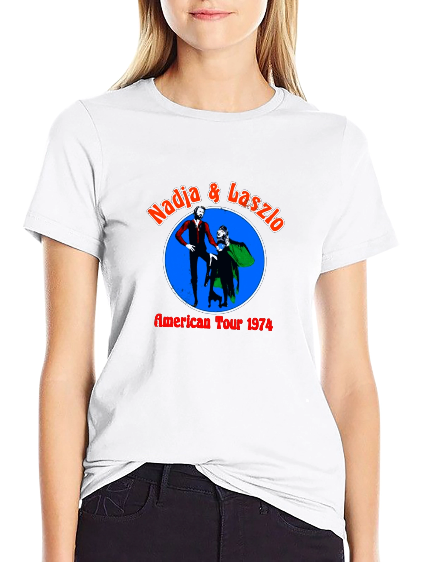 Black Nadja & Laszlo American Tour 1974 Black T-Shirt view 9
