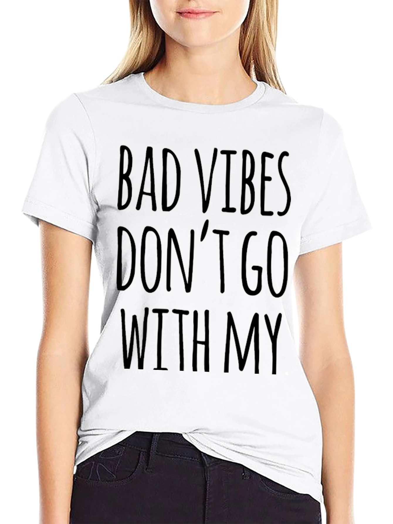 Black Bad Vibes T-Shirt - Funny Slogan Tee view 9