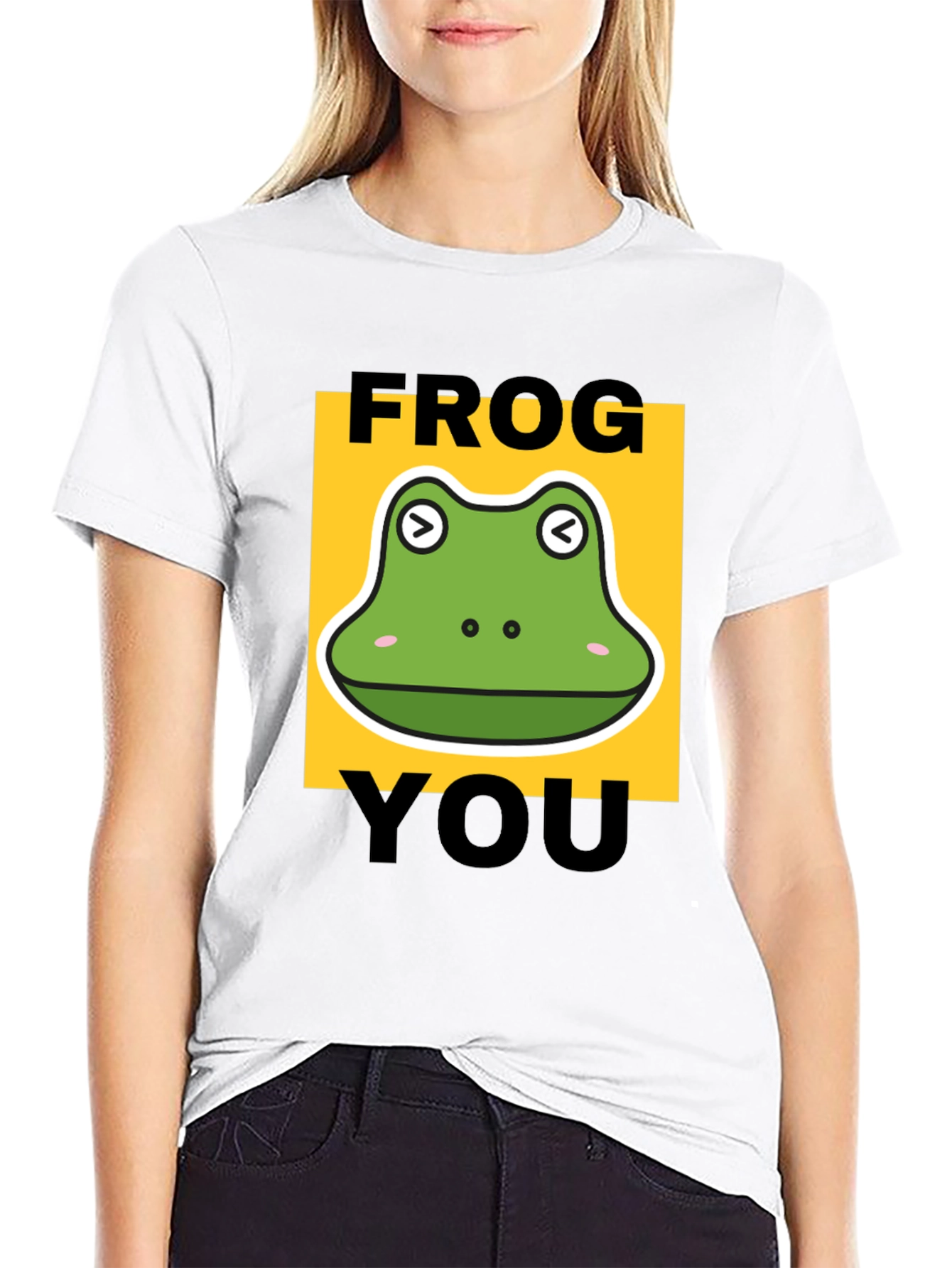 Black Frog You Funny Graphic T-Shirt view 9