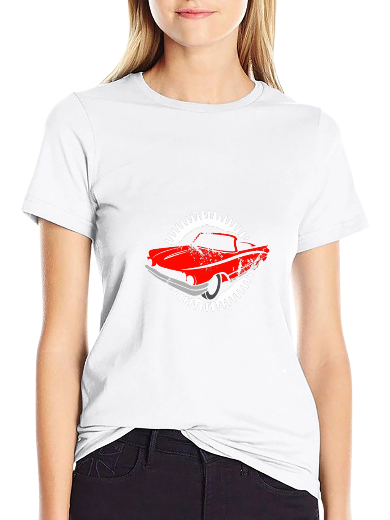 Retro Car Graphic Black T-Shirt - 9