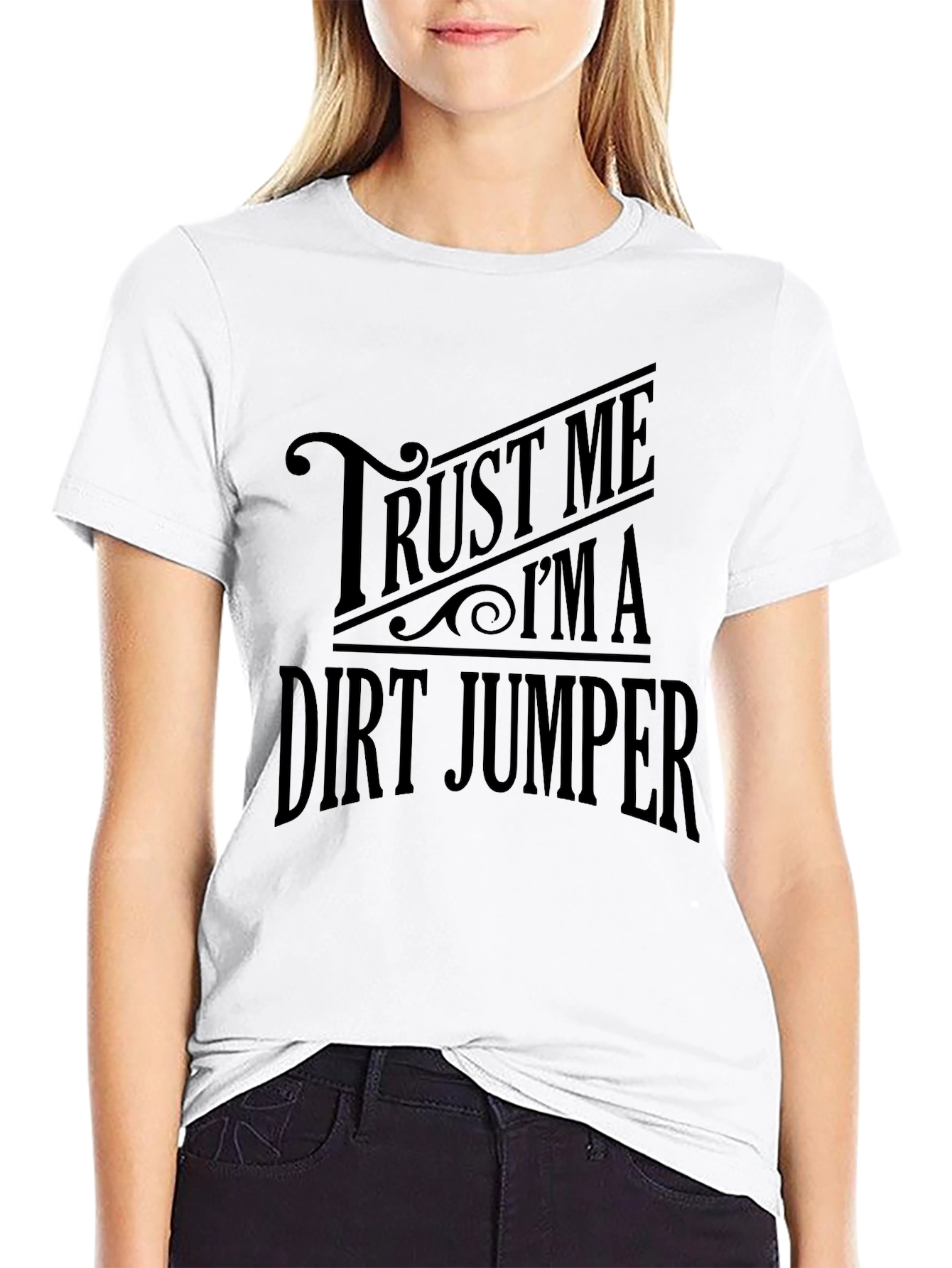 Black Trust Me I'm a Dirt Jumper T-Shirt view 9