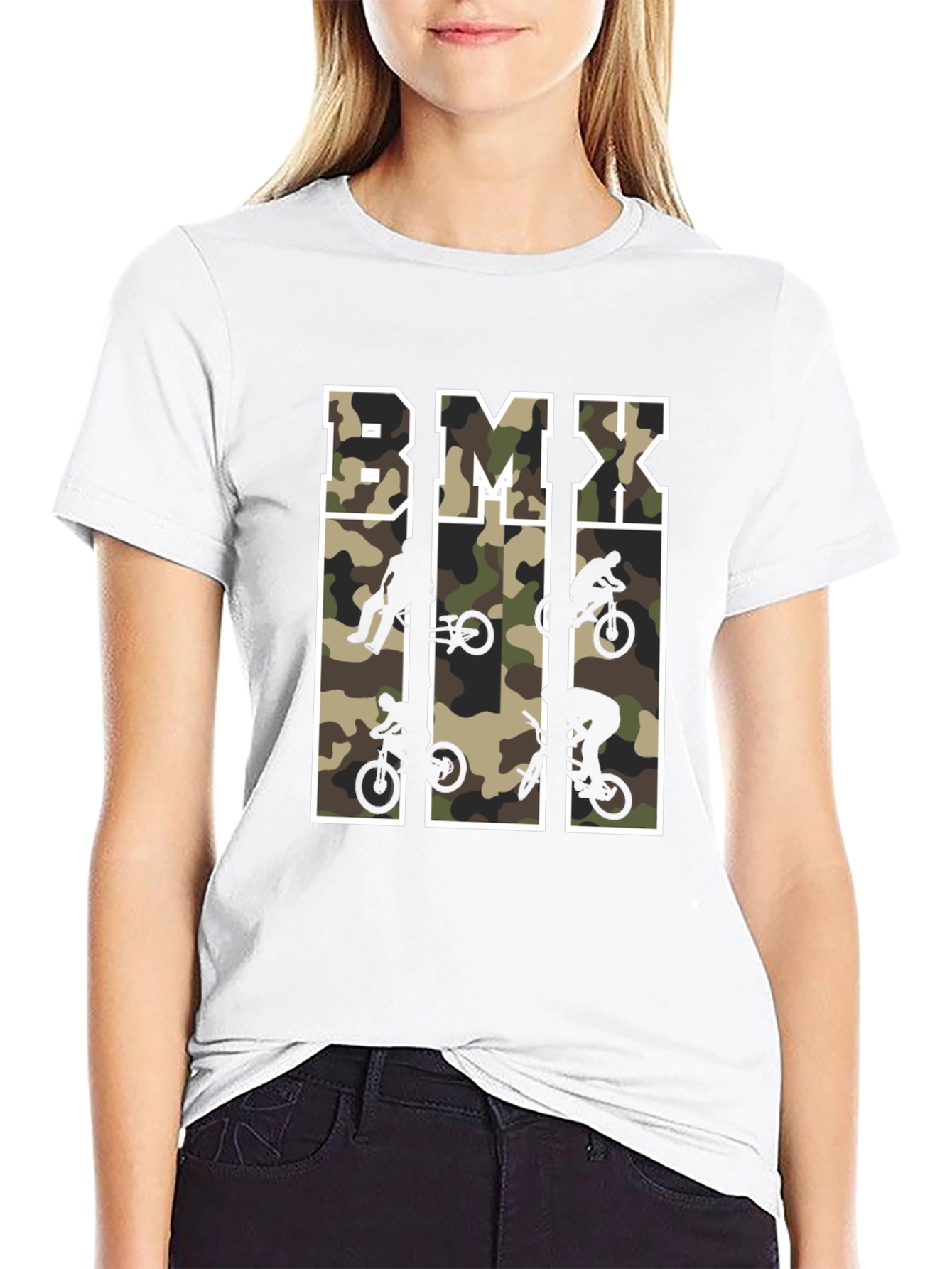 Black BMX Camo Graphic T-Shirt view 9