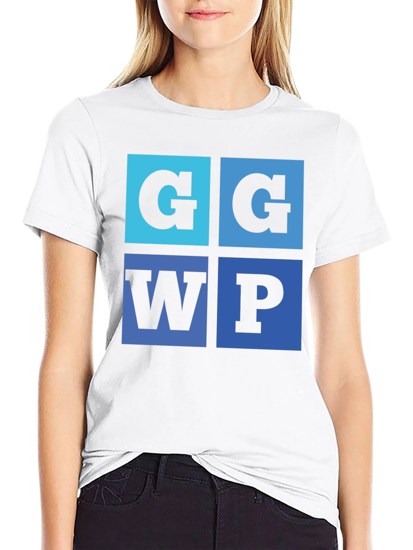 Black G G WP Graphic Tee - Cool Typography Design view 9