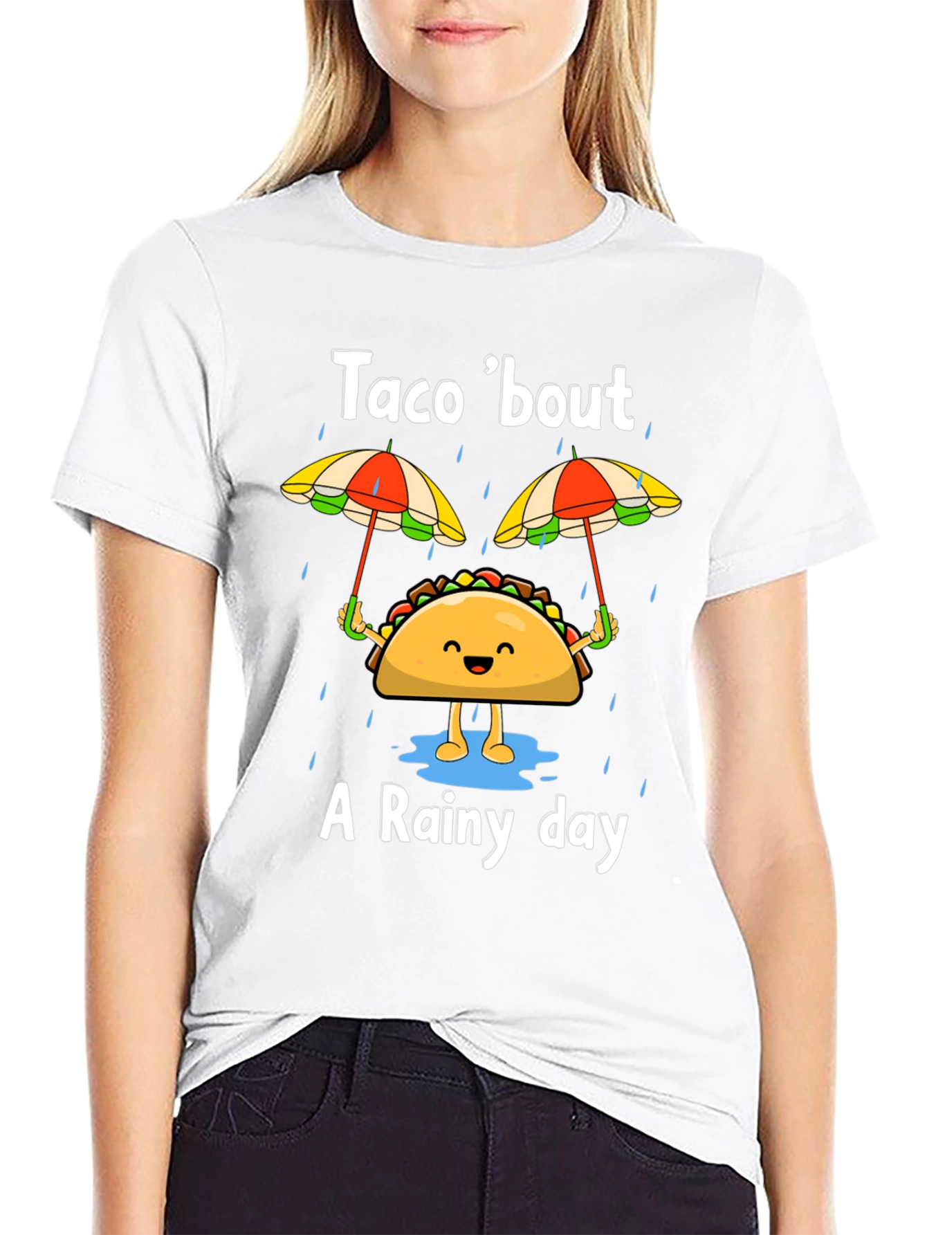 Black Taco 'bout A Rainy Day T-Shirt view 9