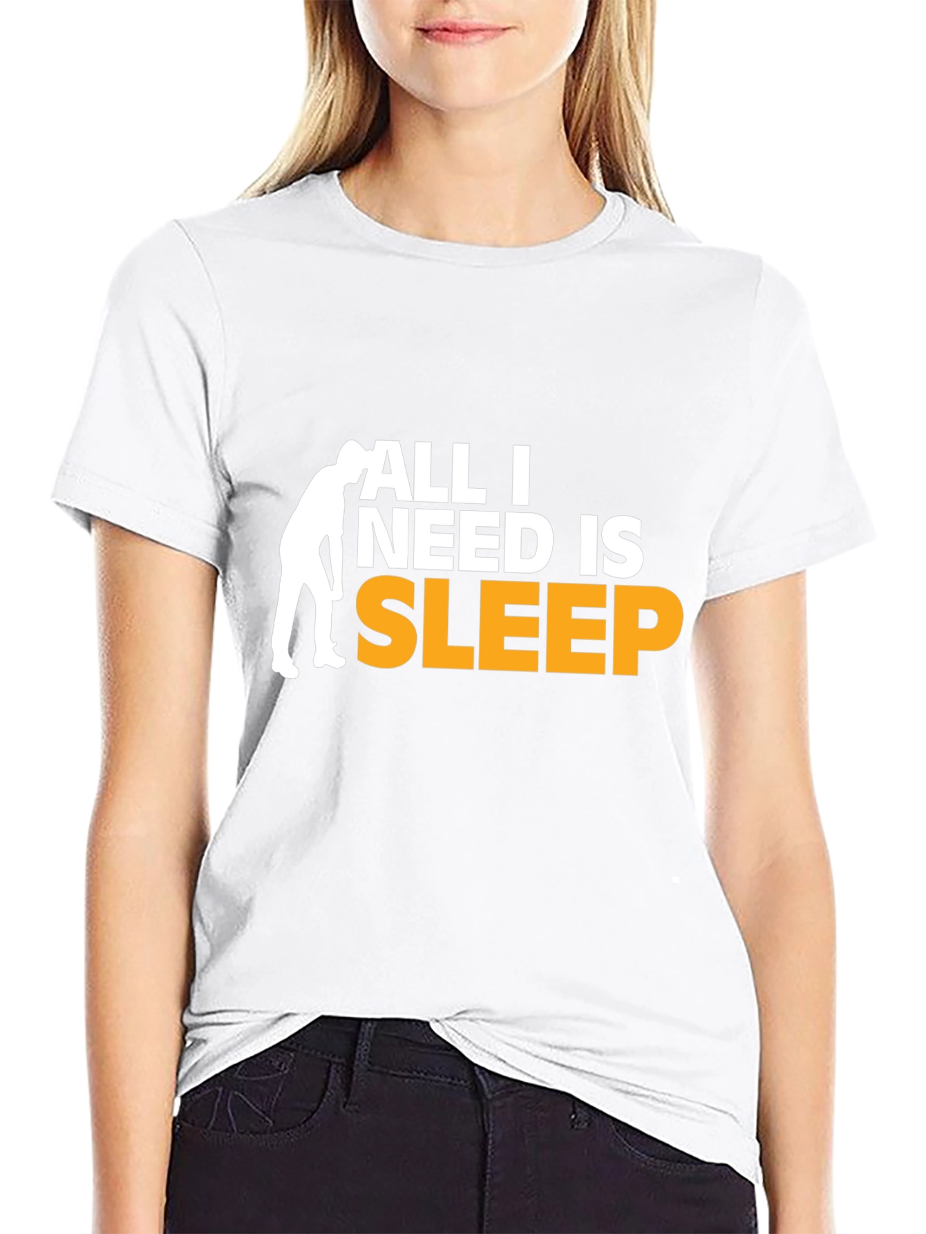 Black All I Need Is Sleep Graphic Tee - Black view 9