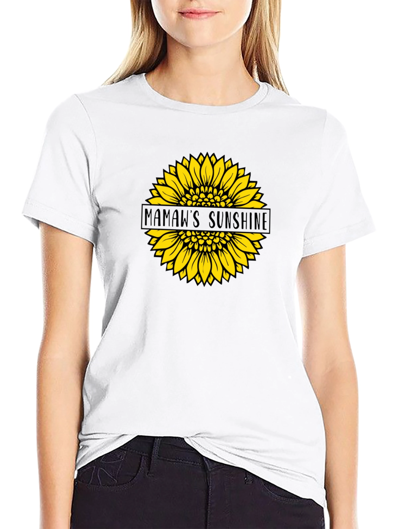 Black Mamaw's Sunshine Graphic Tee - Black T-Shirt view 9