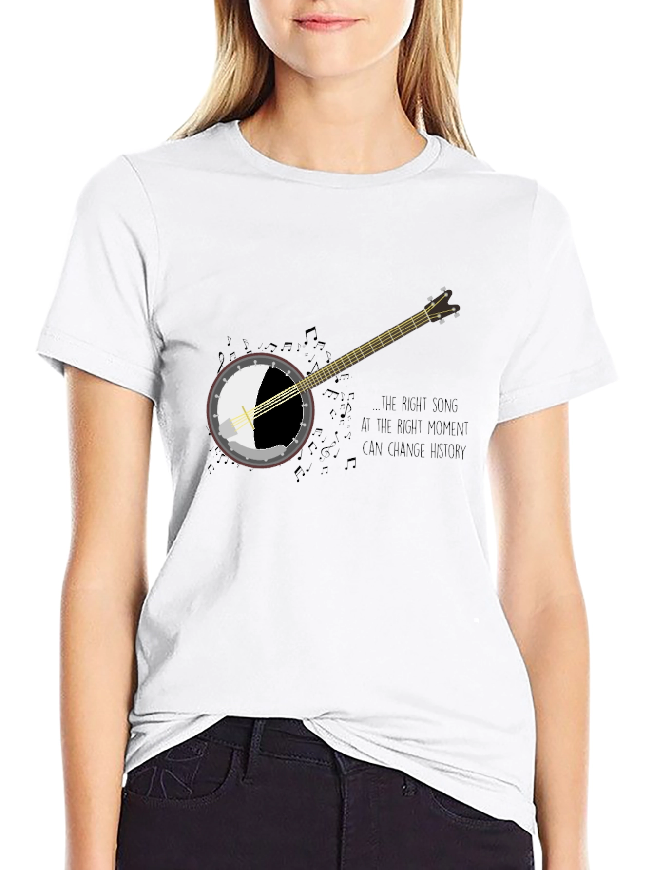 Black Banjo Graphic Tee - Music Changes History view 9