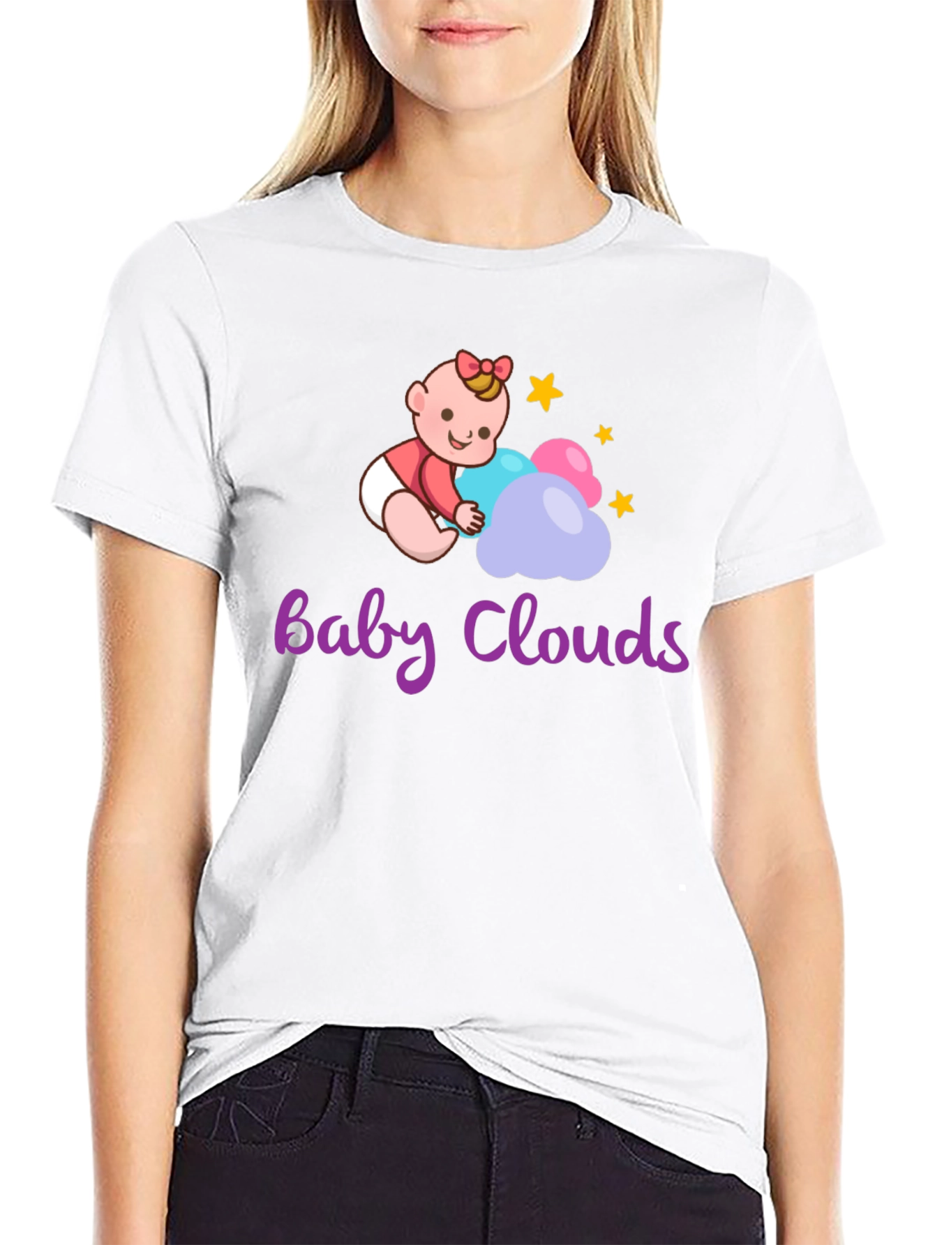 Baby Clouds Graphic T-Shirt - Cute Infant Design - 9