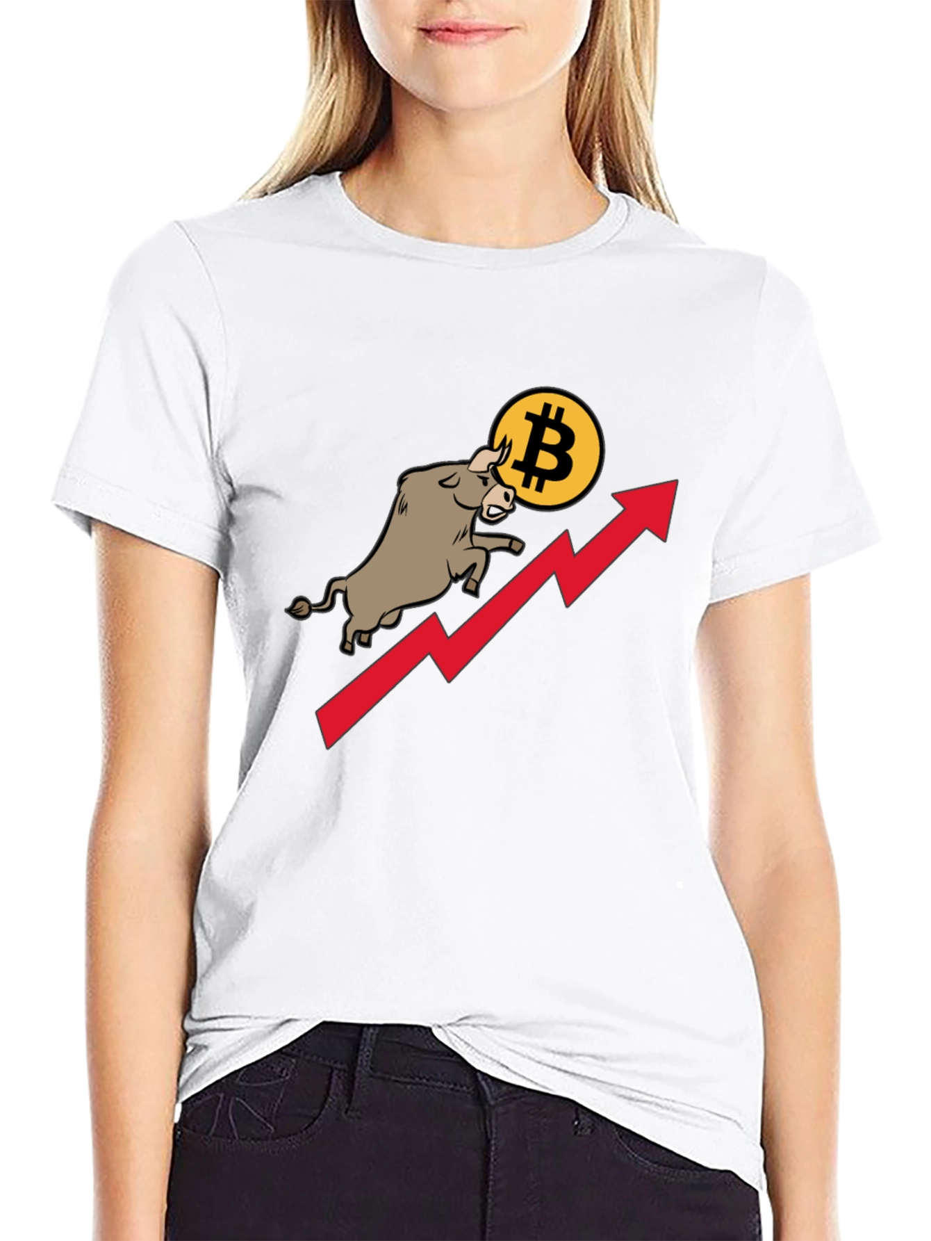 Black Bitcoin Bull Run Black T-Shirt view 9