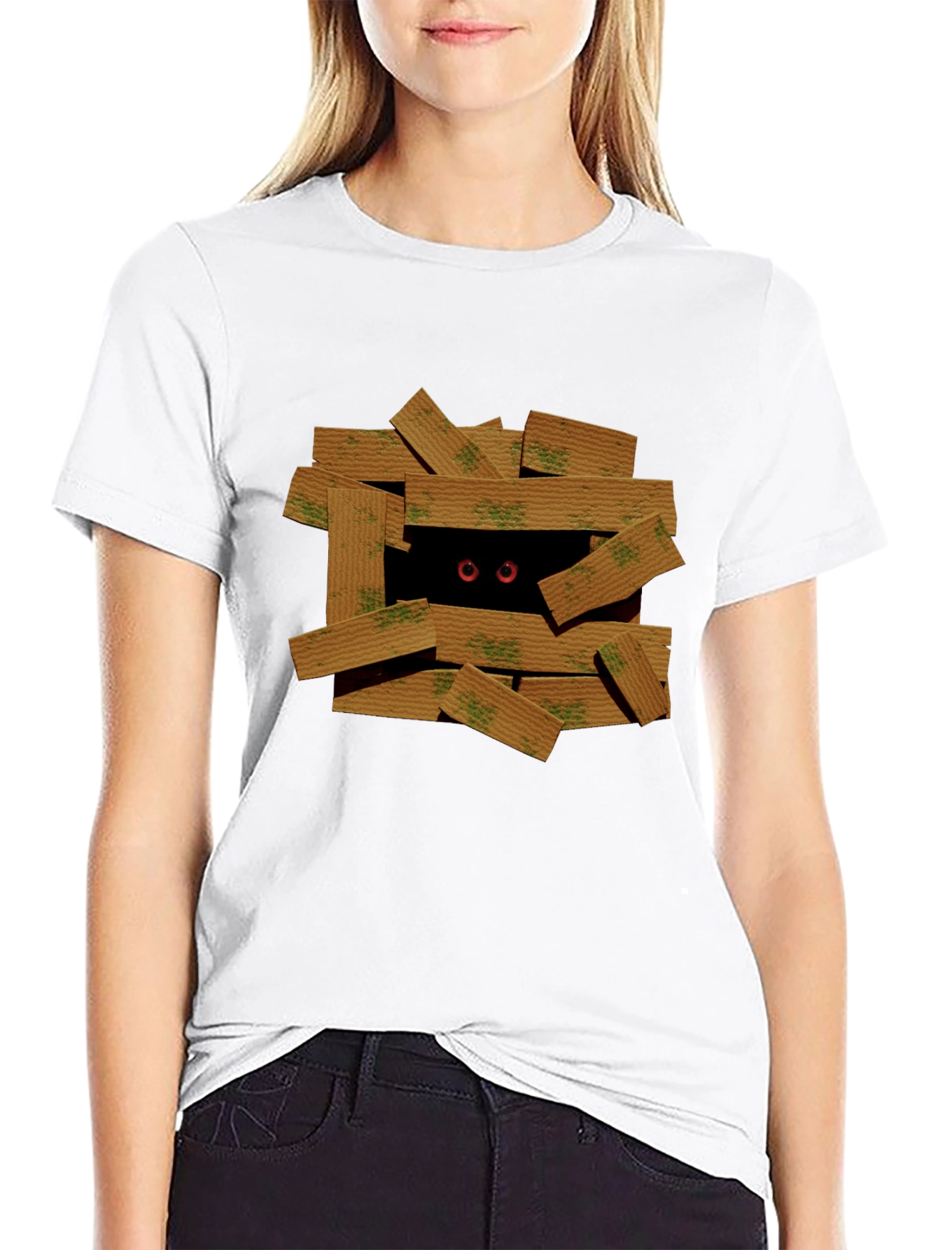 Black Peeking Cat T-Shirt view 9