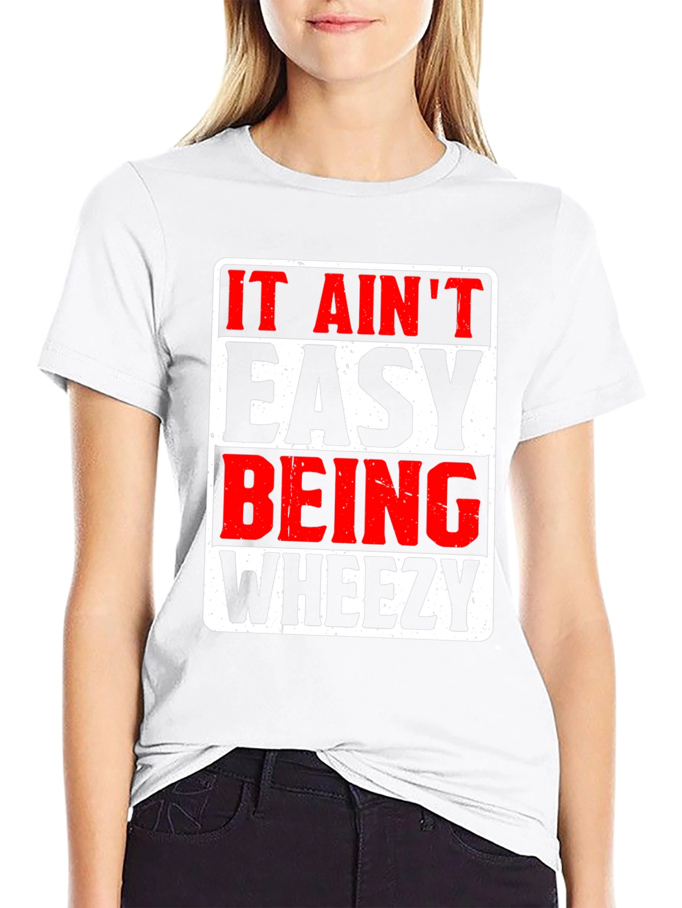 Black It Ain't Easy Being Wheezy Graphic T-Shirt view 9