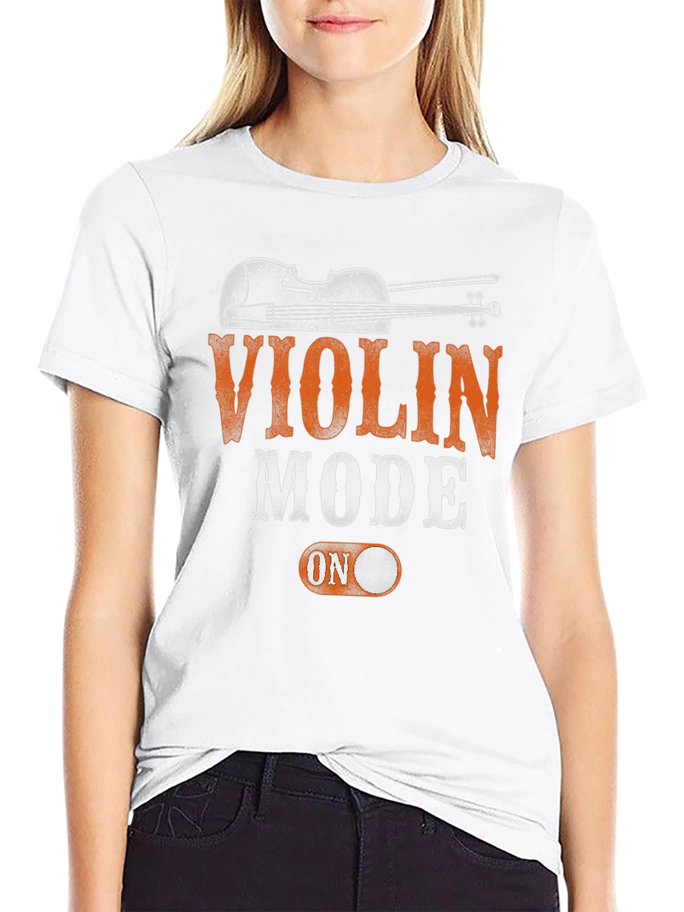 Black Violin Mode On T-Shirt - Music Lover Tee view 9