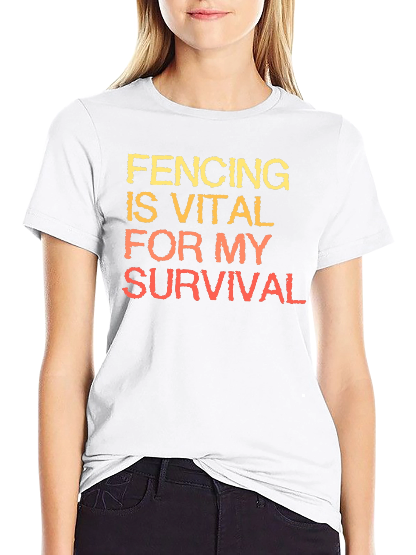Black Fencing is Vital T-Shirt view 9