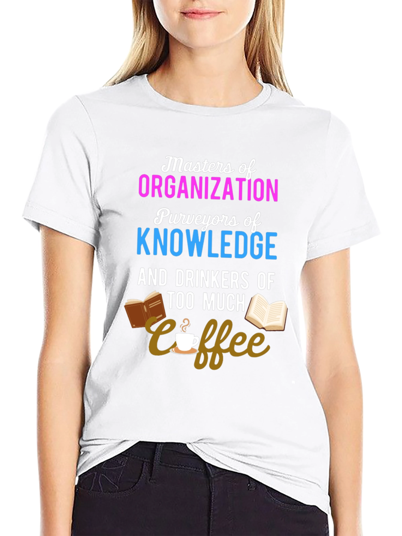 Black Masters of Organization Coffee Lover T-Shirt view 9
