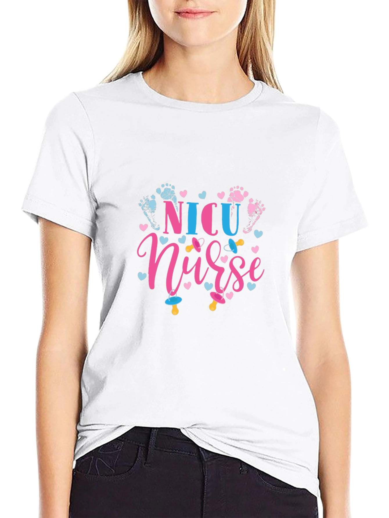 Black NICU Nurse Graphic Tee - Newborn Care Shirt view 9