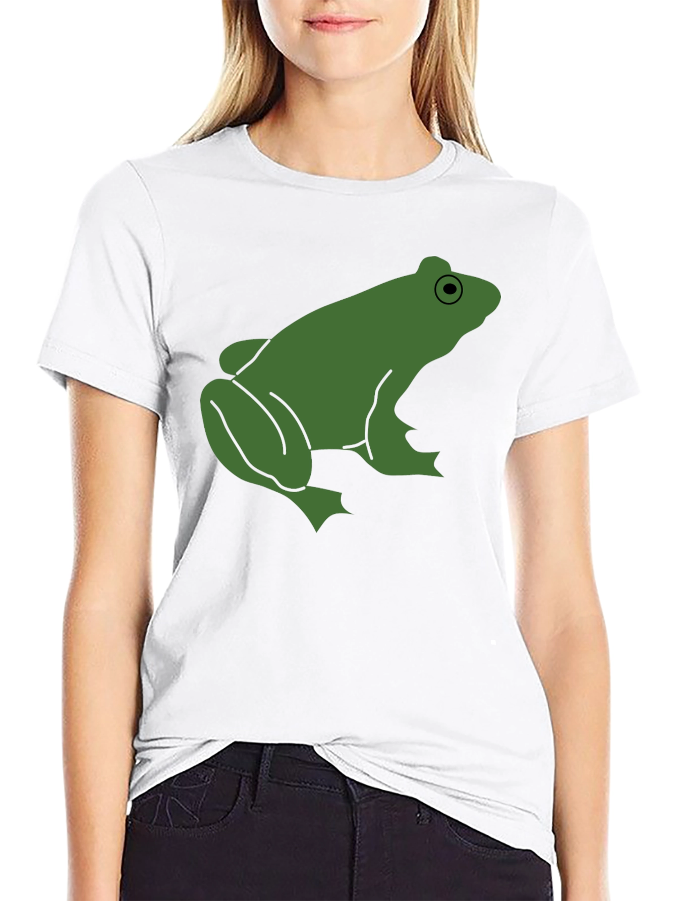 Black Frog Graphic Tee - Black Cotton T-Shirt view 9