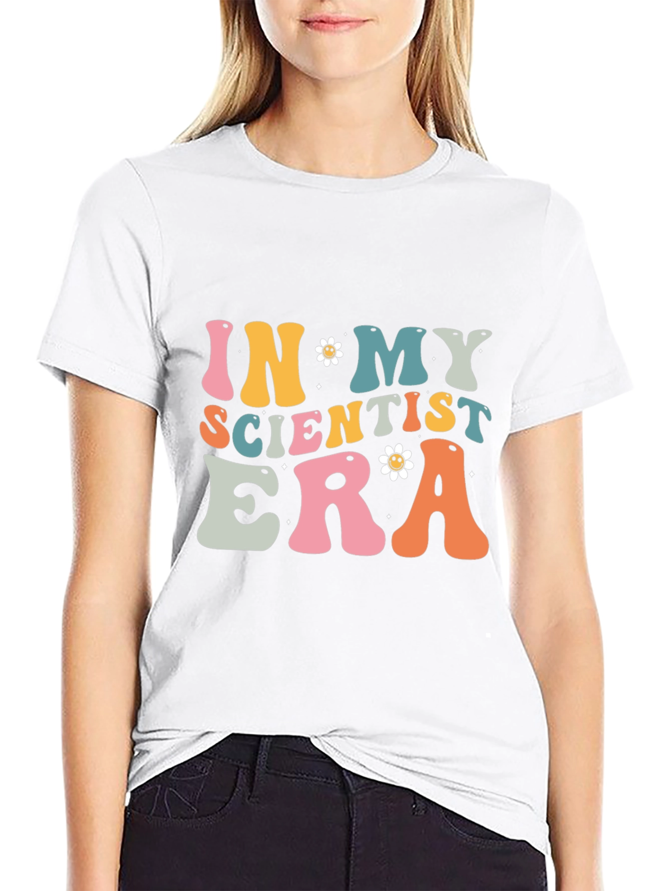 Black In My Scientist Era Black Cotton T-Shirt view 9