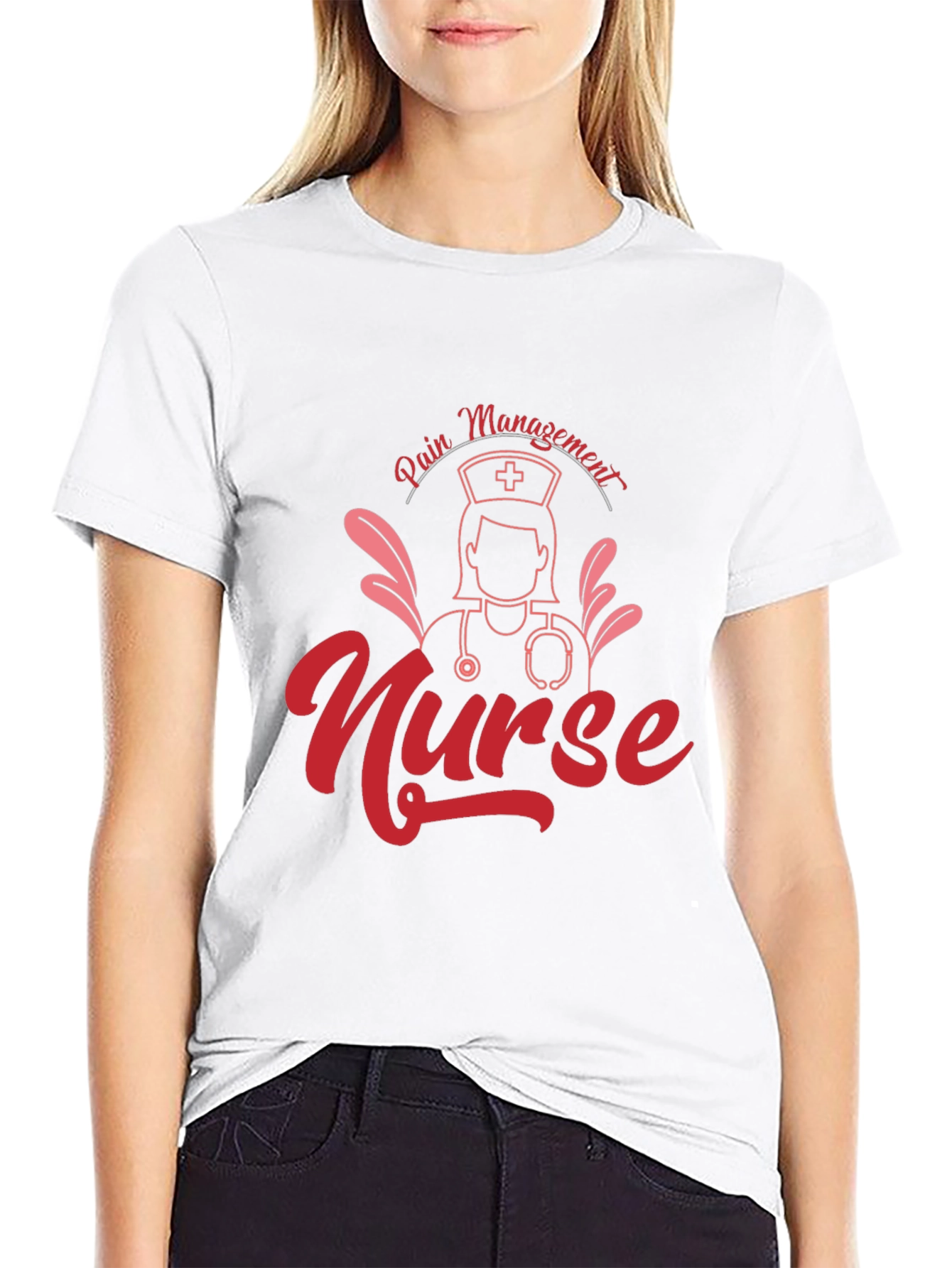 Black Pain Management Nurse T-Shirt view 9