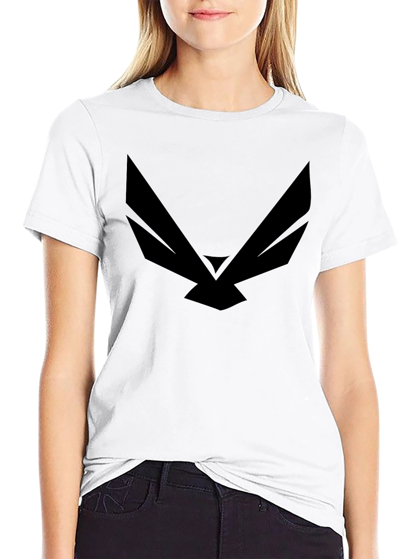 Black Black Graphic Tee - Modern Wingspan Design view 9