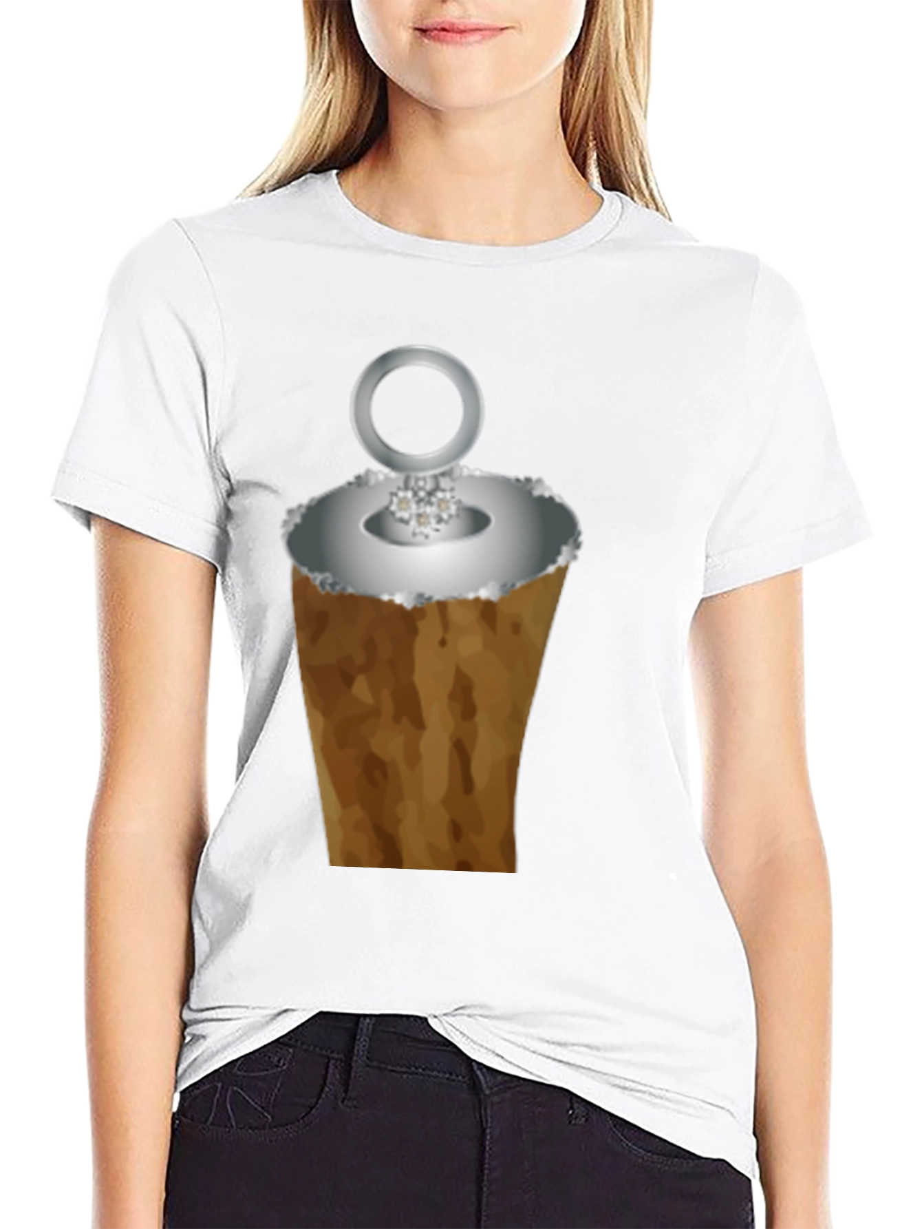 Black Funny Ice Cream Cone Ring Black T-Shirt view 9