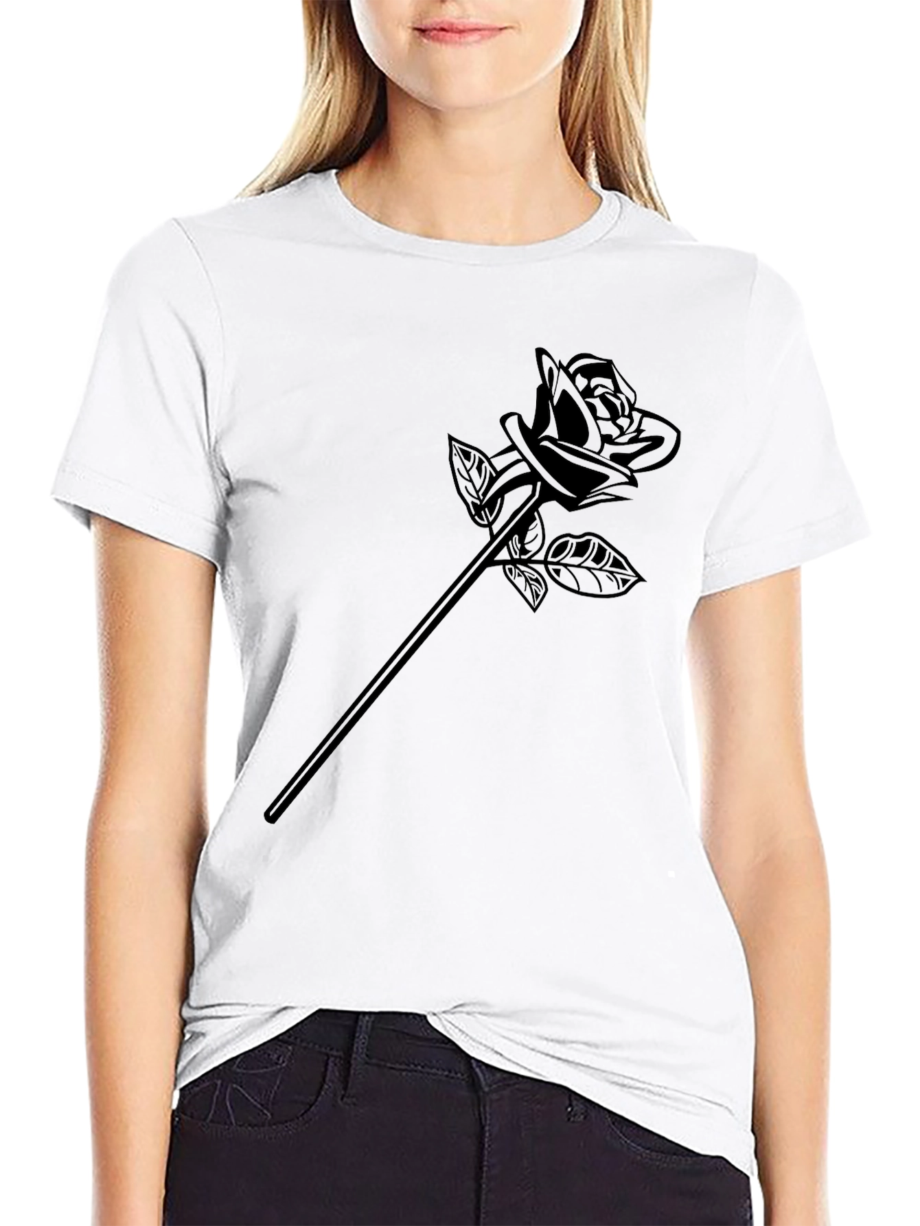 Black Black Rose Graphic Tee - Modern Menswear view 9