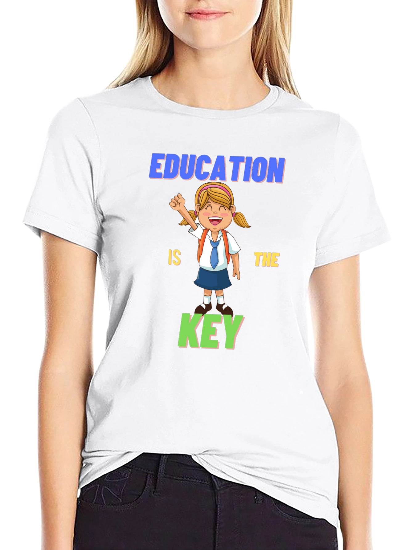 Black Education is Key Graphic Tee view 9