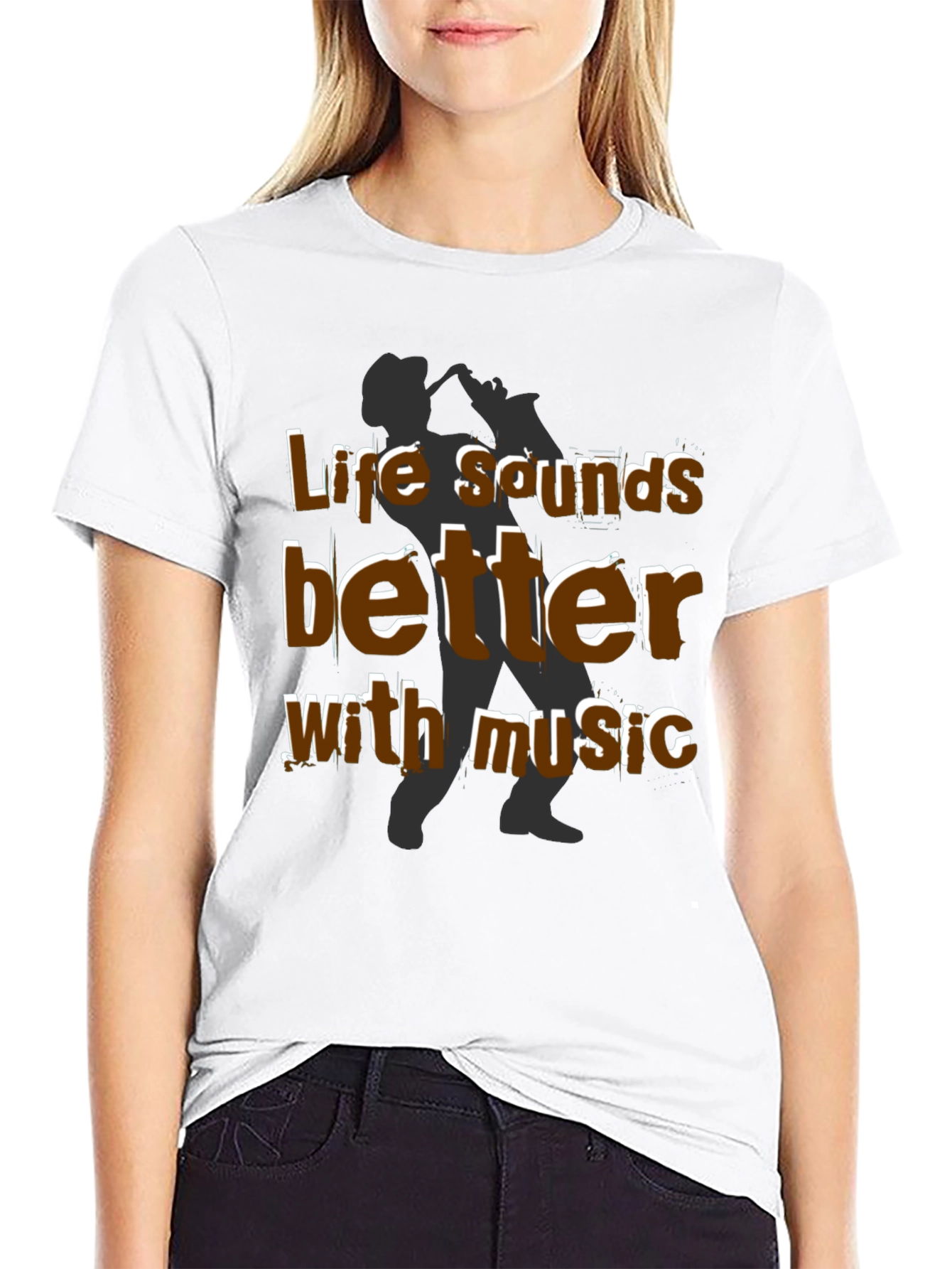 Black Life Sounds Better With Music T-Shirt view 9