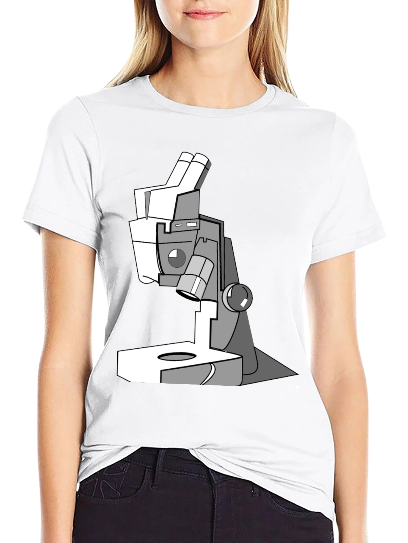 Black Science Microscope Graphic T-Shirt - Black view 9