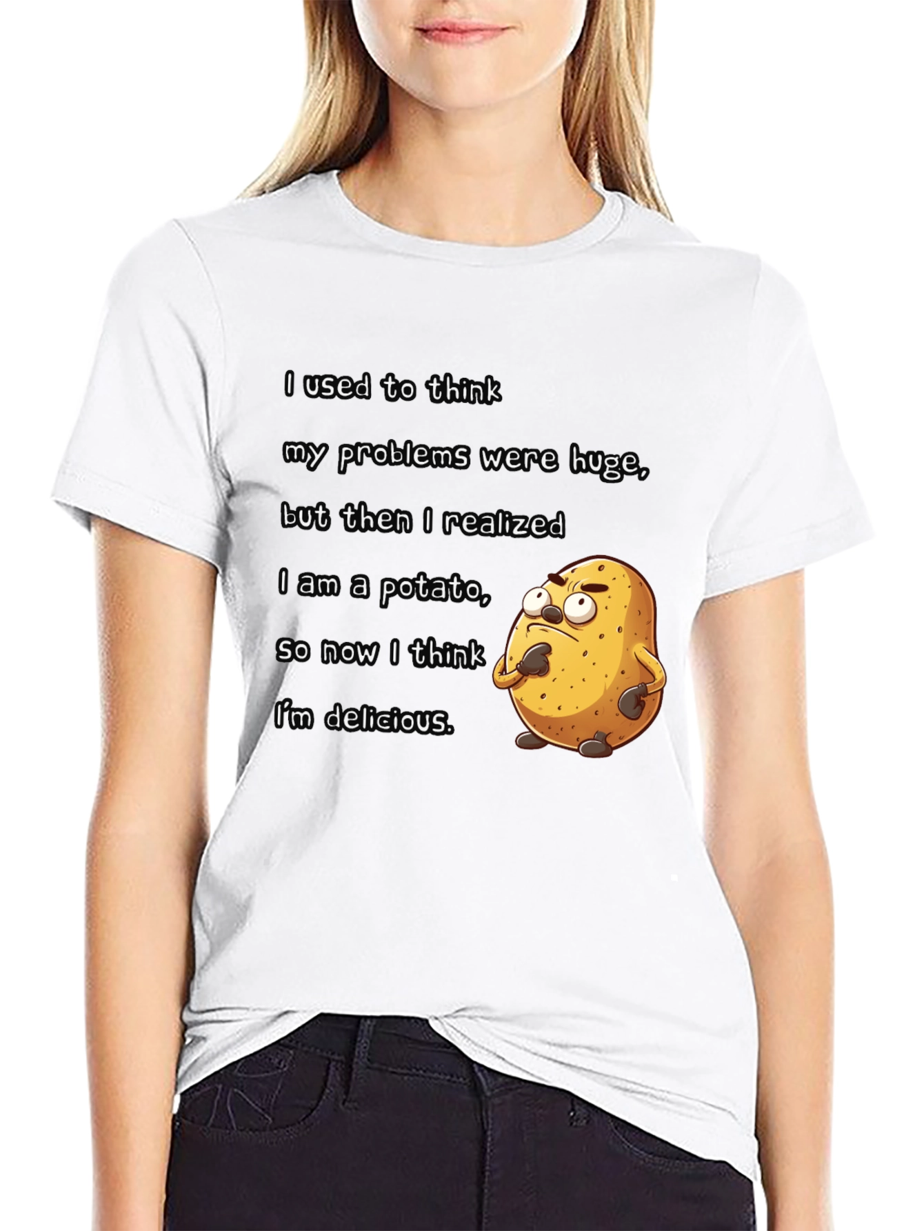 Black Potato T-Shirt - Funny Graphic Tee view 9