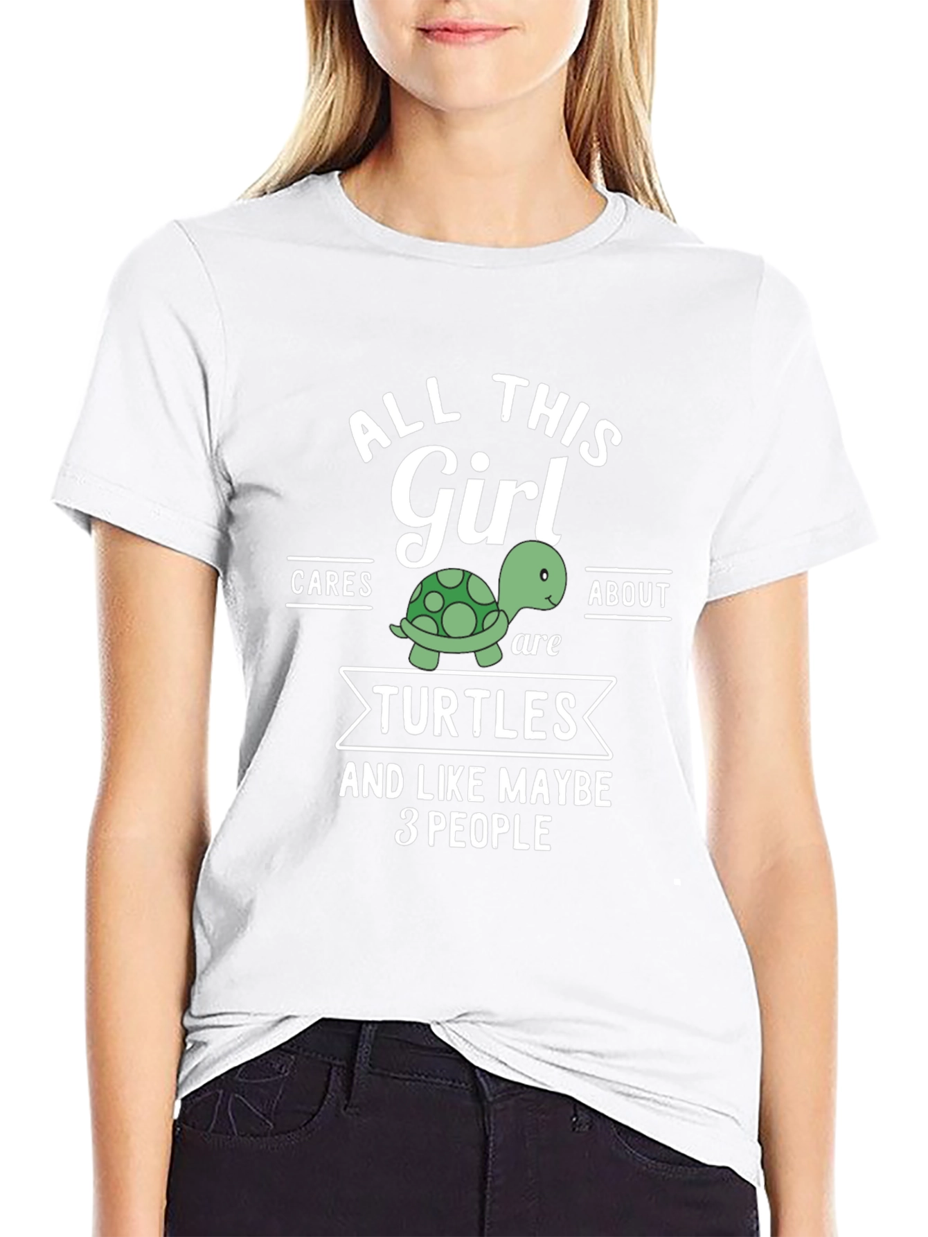 Black Girl Turtle Lover T-Shirt - Cares About Turtles view 9