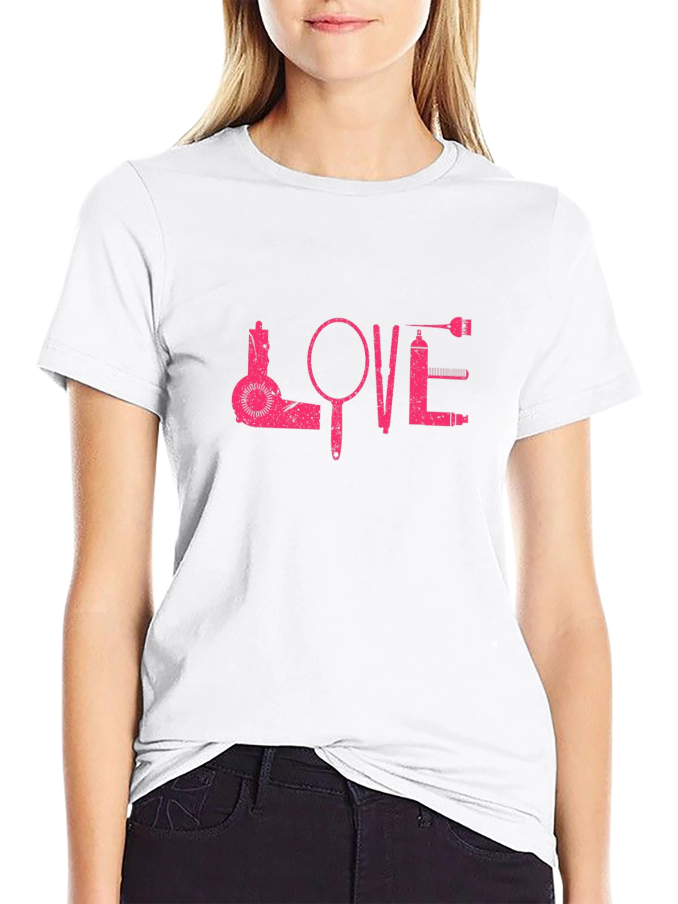 Black Love Hair Stylist Graphic Tee view 9