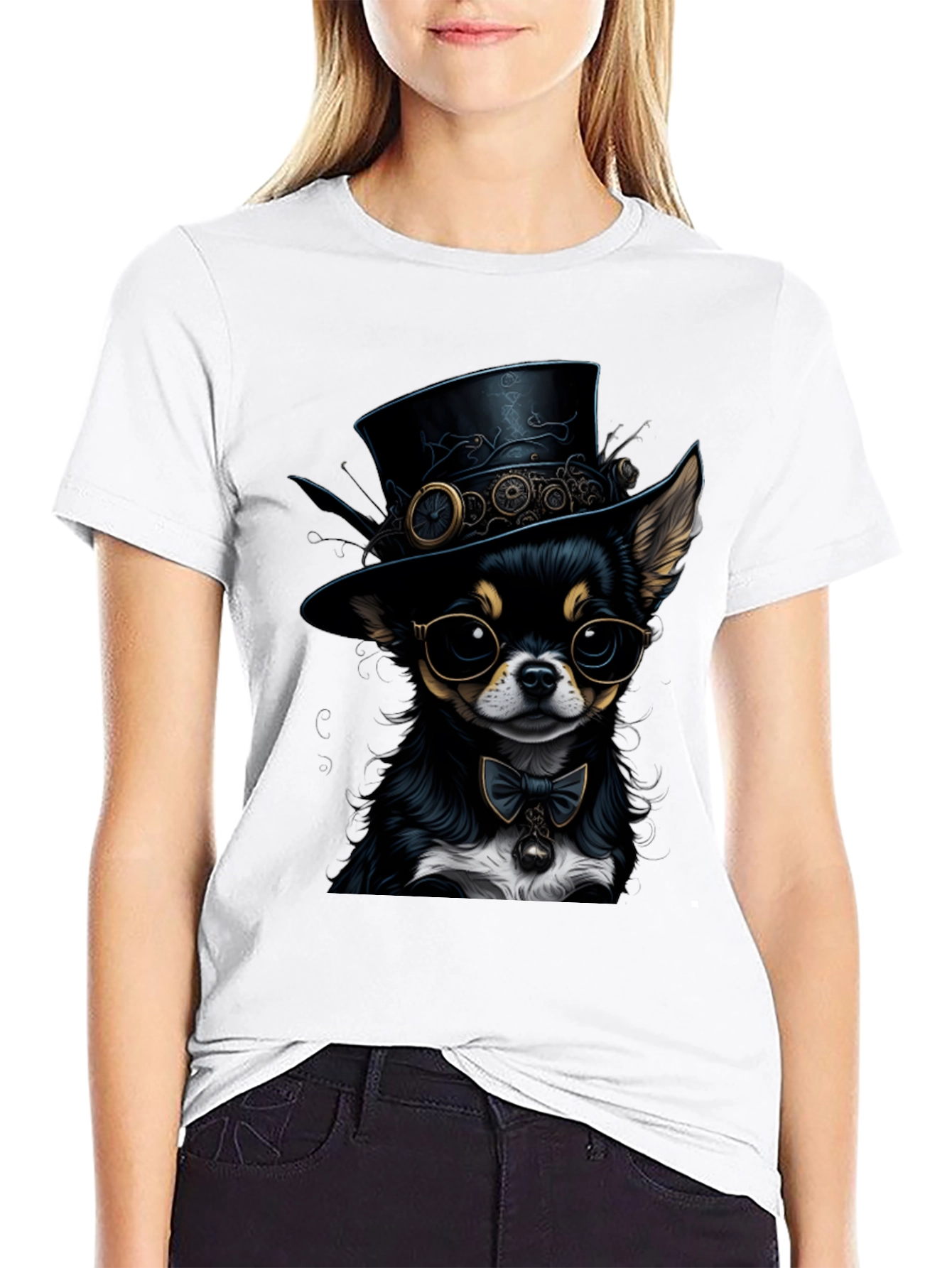 Steampunk Chihuahua Graphic Tee - Stylish Dog Lover Shirt - 9