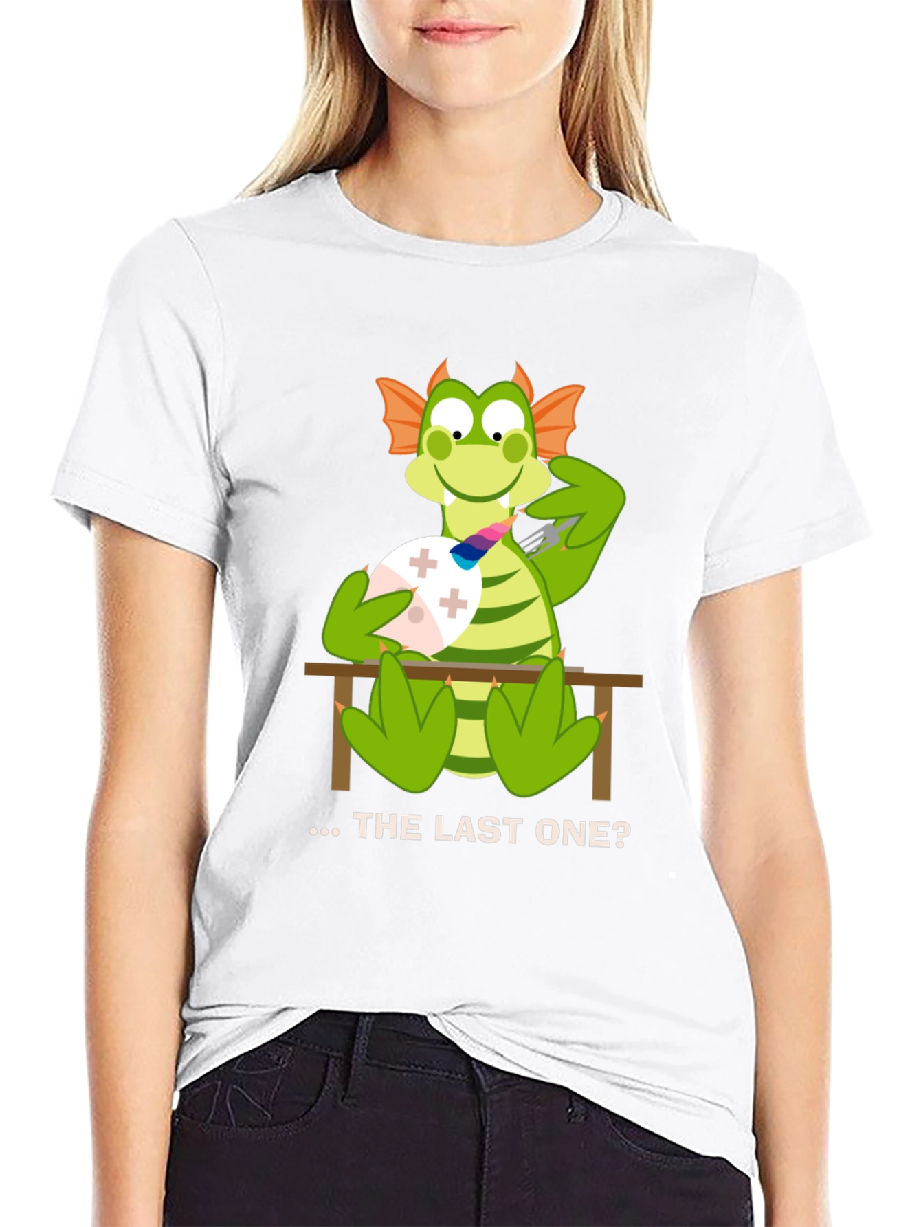 Black Dragon Eating Last Egg T-Shirt view 9