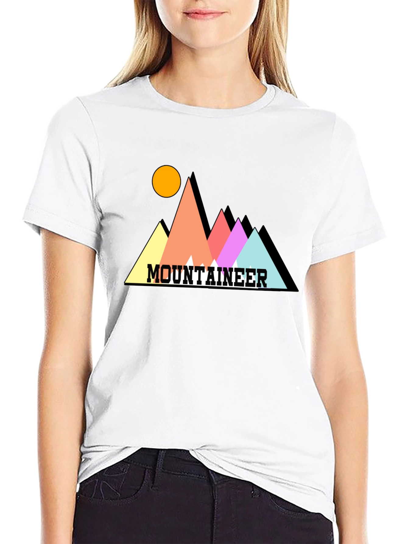 Black Mountaineer Graphic Tee - Stylish Black Cotton T-Shirt view 9