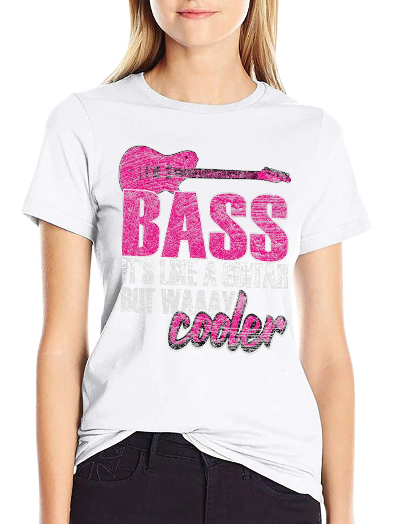 Black Bass Guitar T-Shirt - It's Like a Guitar, But Cooler! view 9