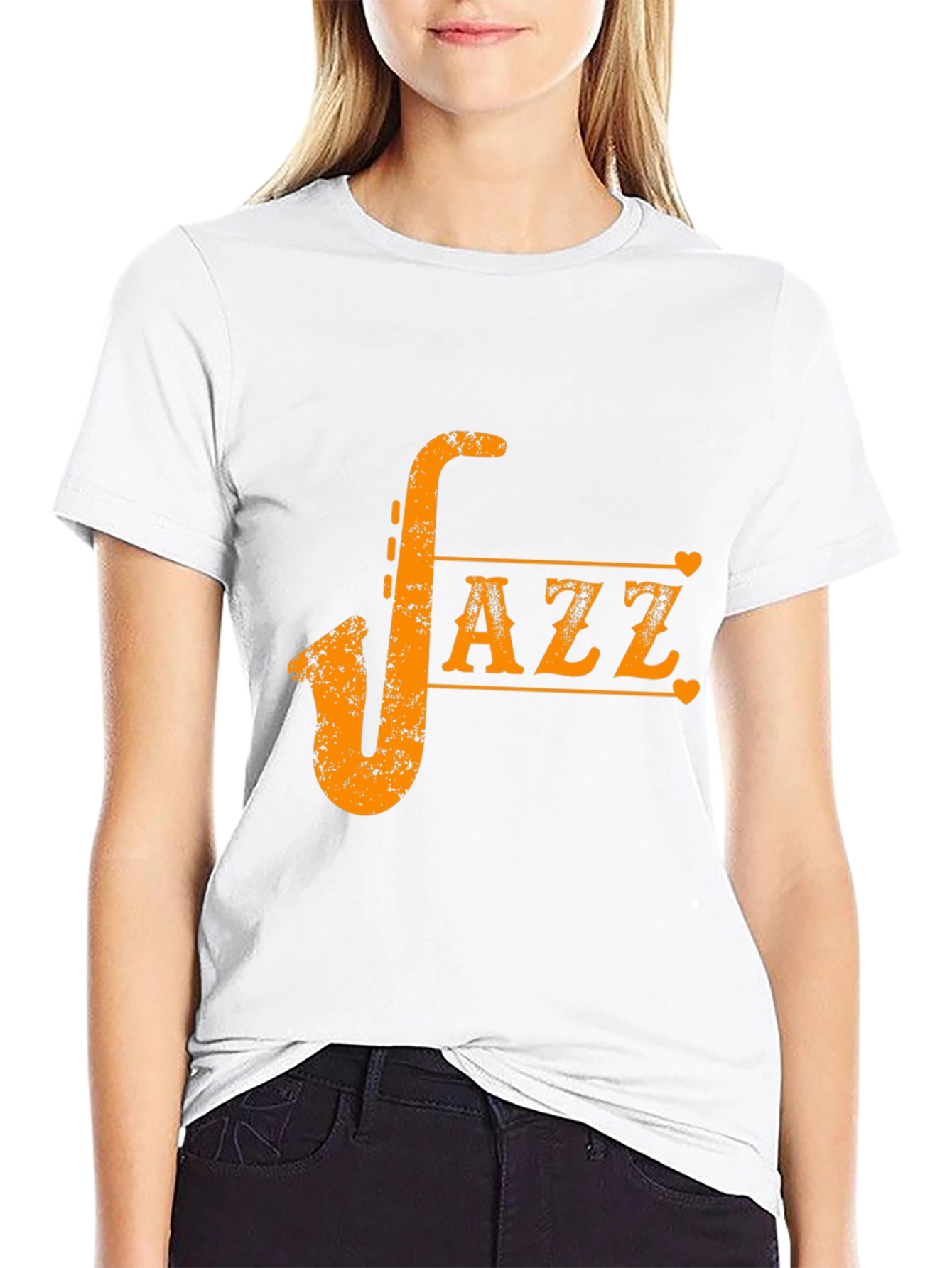Black Jazz Saxophone Graphic Tee - Cool Musician T-Shirt view 9
