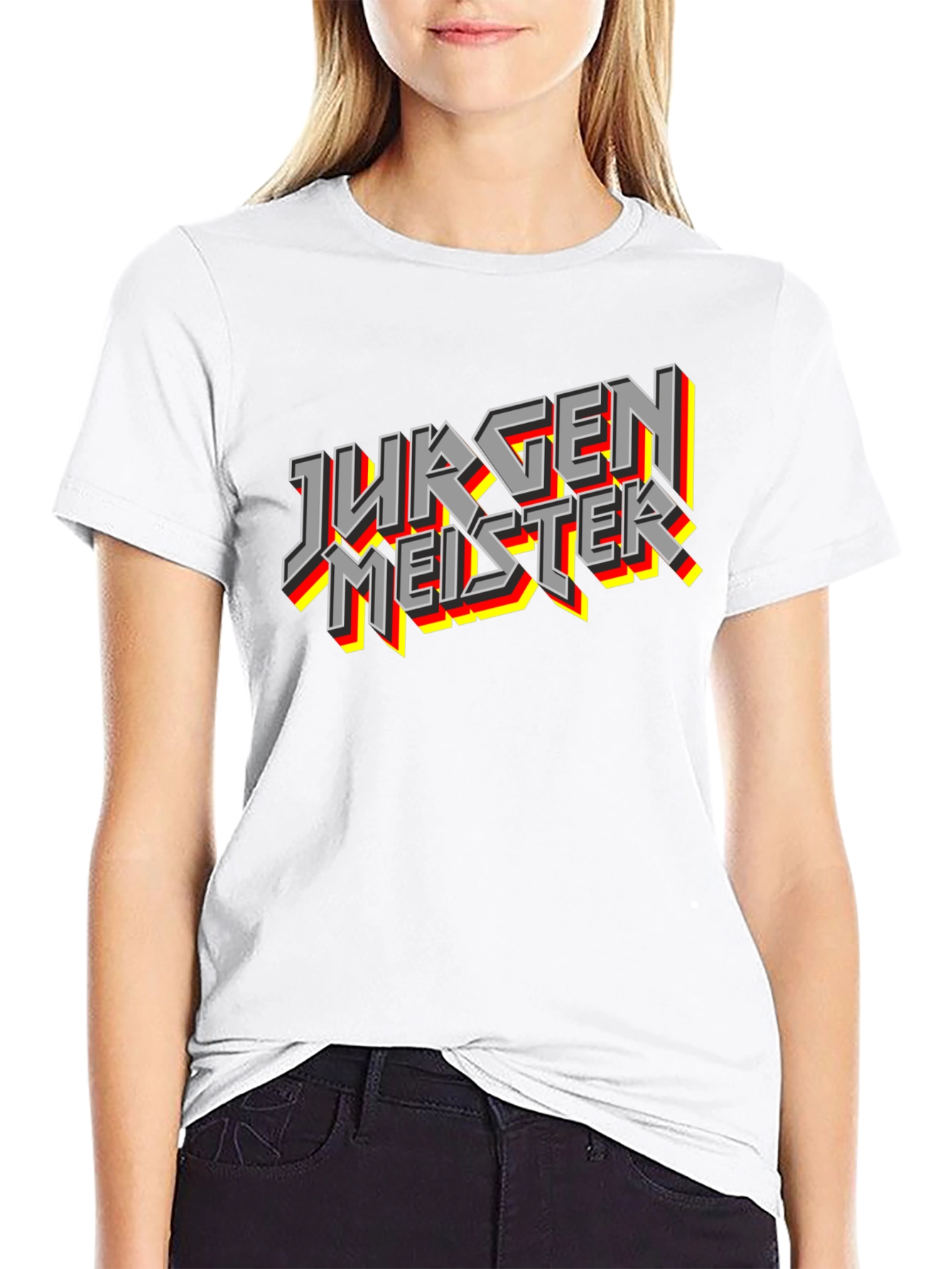 Black Jurgen Meister Graphic T-Shirt - Bold German Design view 9