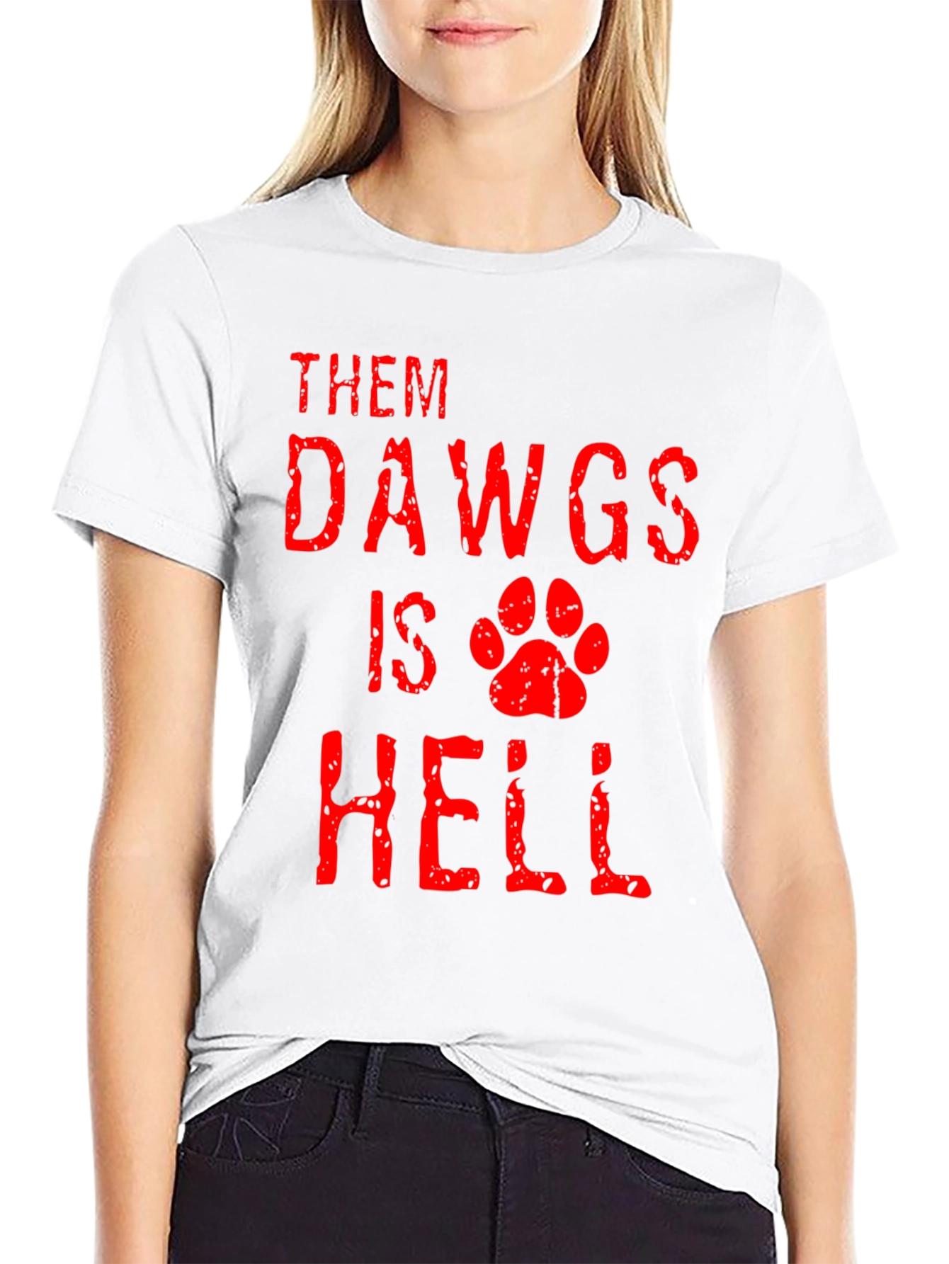Black Them Dawgs Is Hell T-Shirt view 9