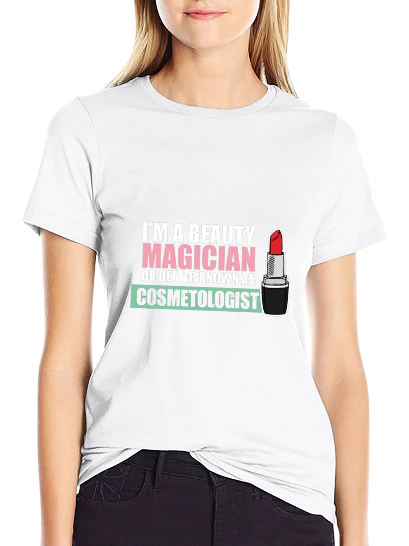 Black Beauty Magician Cosmetologist T-Shirt view 9