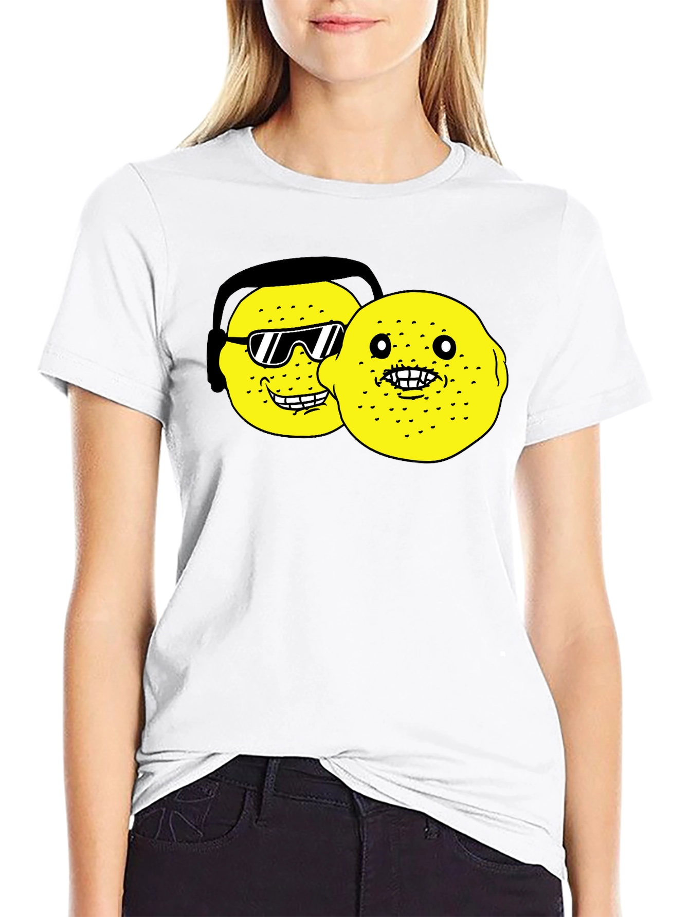 Black Lemon Character Graphic Black T-Shirt view 9