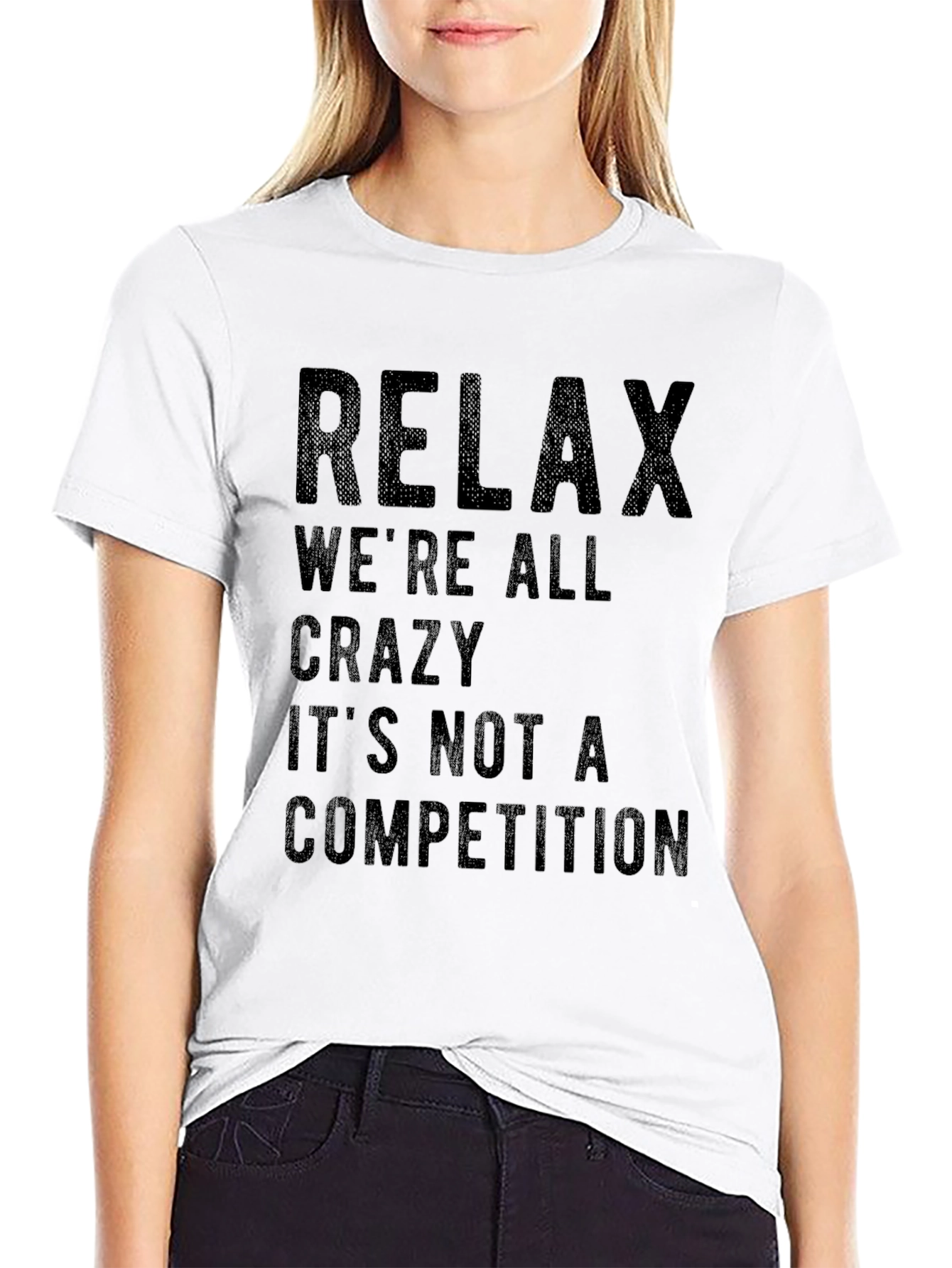 Black Relax Crazy Competition Black T-Shirt view 9