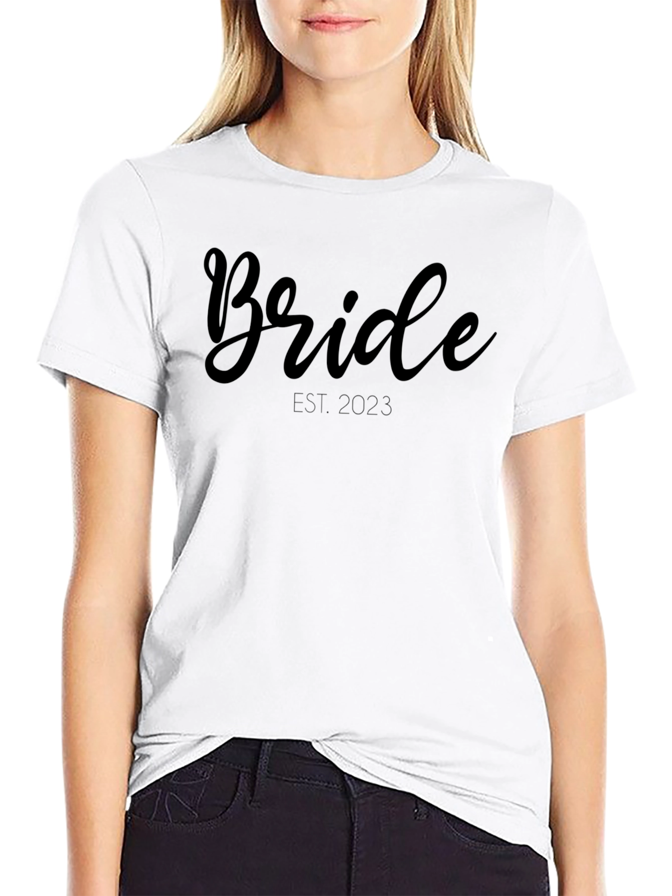 Black Bride Est. 2023 T-Shirt - Wedding Apparel view 9