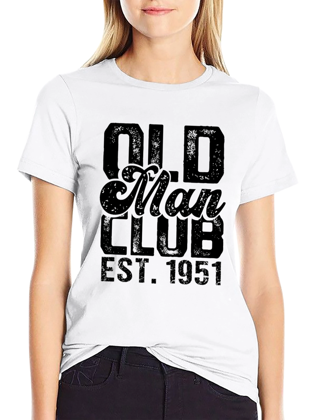 Black Old Man Club EST 1951 Black T-Shirt view 9