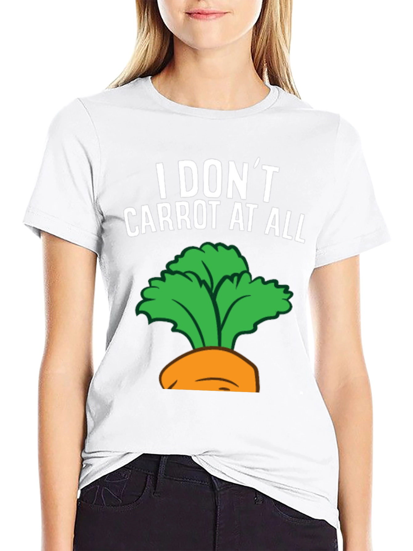 Black I Don't Carrot at All Graphic Tee view 9